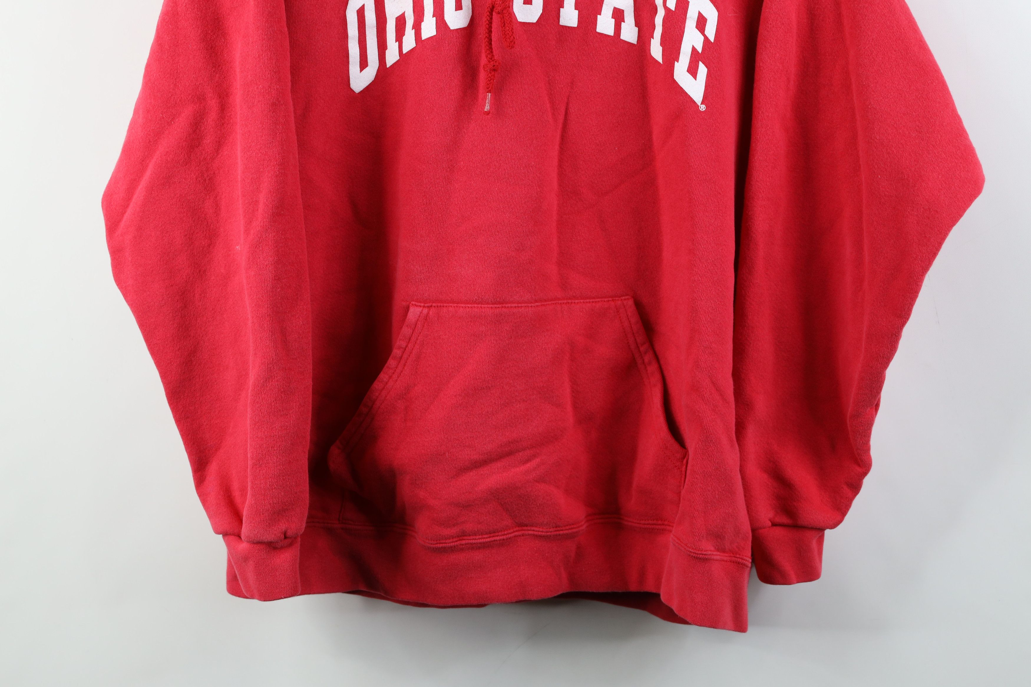 Vintage Vintage 90s Ohio State University Hoodie Sweatshirt Red Size US M / EU 48-50 / 2 - 3 Thumbnail