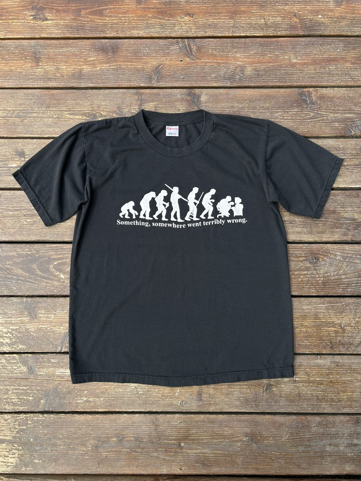 Hanes × Vintage Vintage 90s evolution tshirt mens XL Size US XL / EU 56 / 4 - 1 Thumbnail