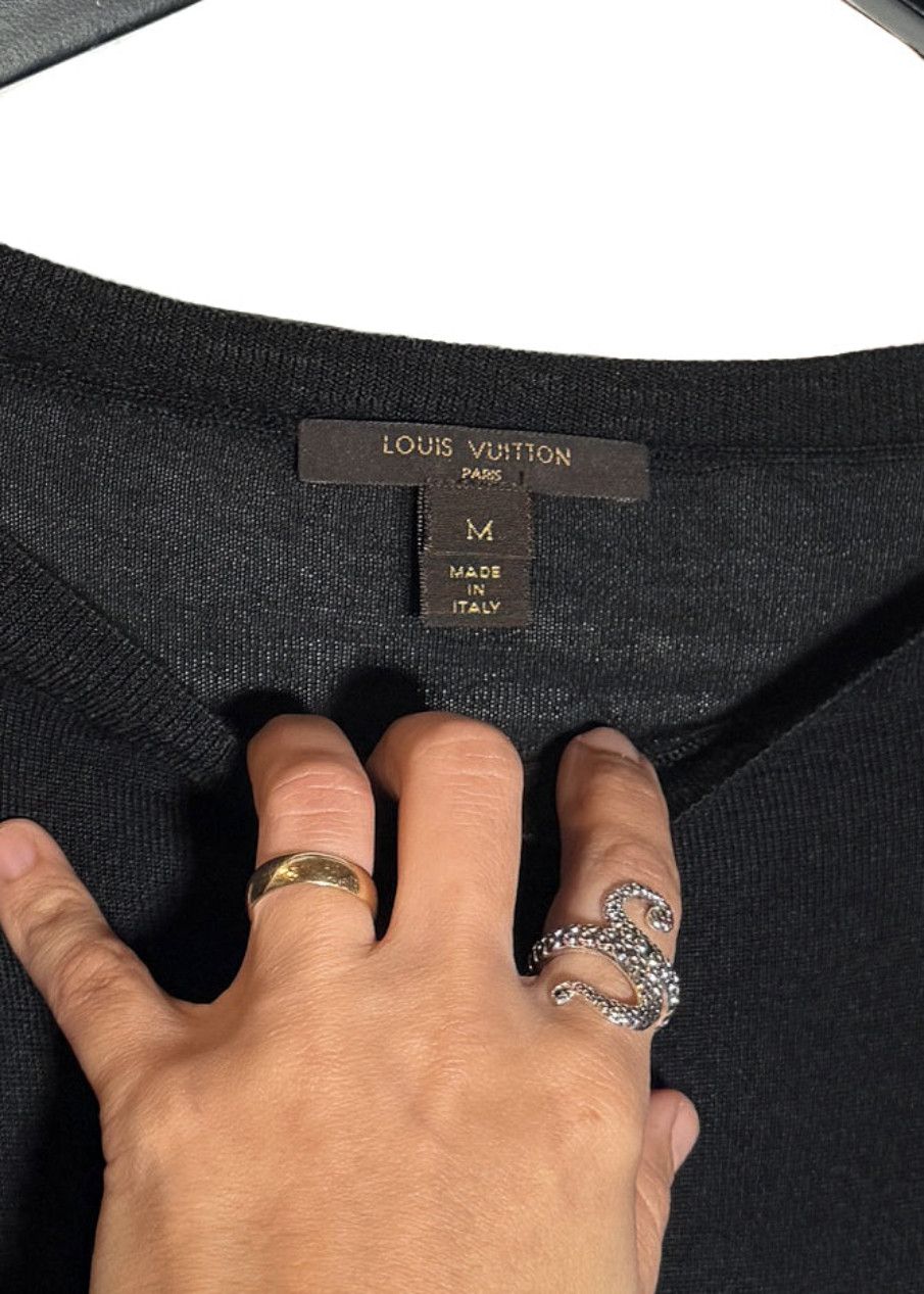 Louis Vuitton Louis Vuitton Black Cashmere Wool Open Arms Thin Sweater Size M / US 6-8 / IT 42-44 - 6 Thumbnail
