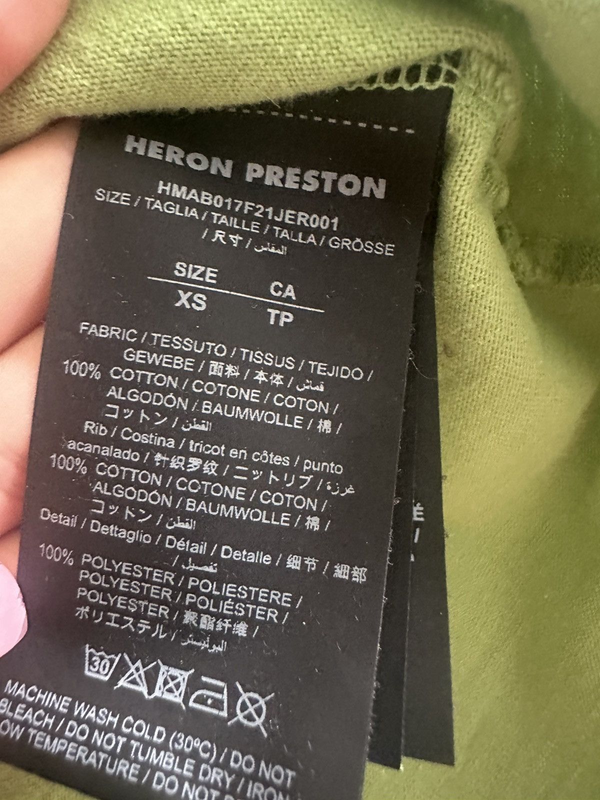 Heron Preston Heron Preston Green Mock Neck CTNMB Long Sleeve Shirt XS Size US XS / EU 42 / 0 - 3 Thumbnail