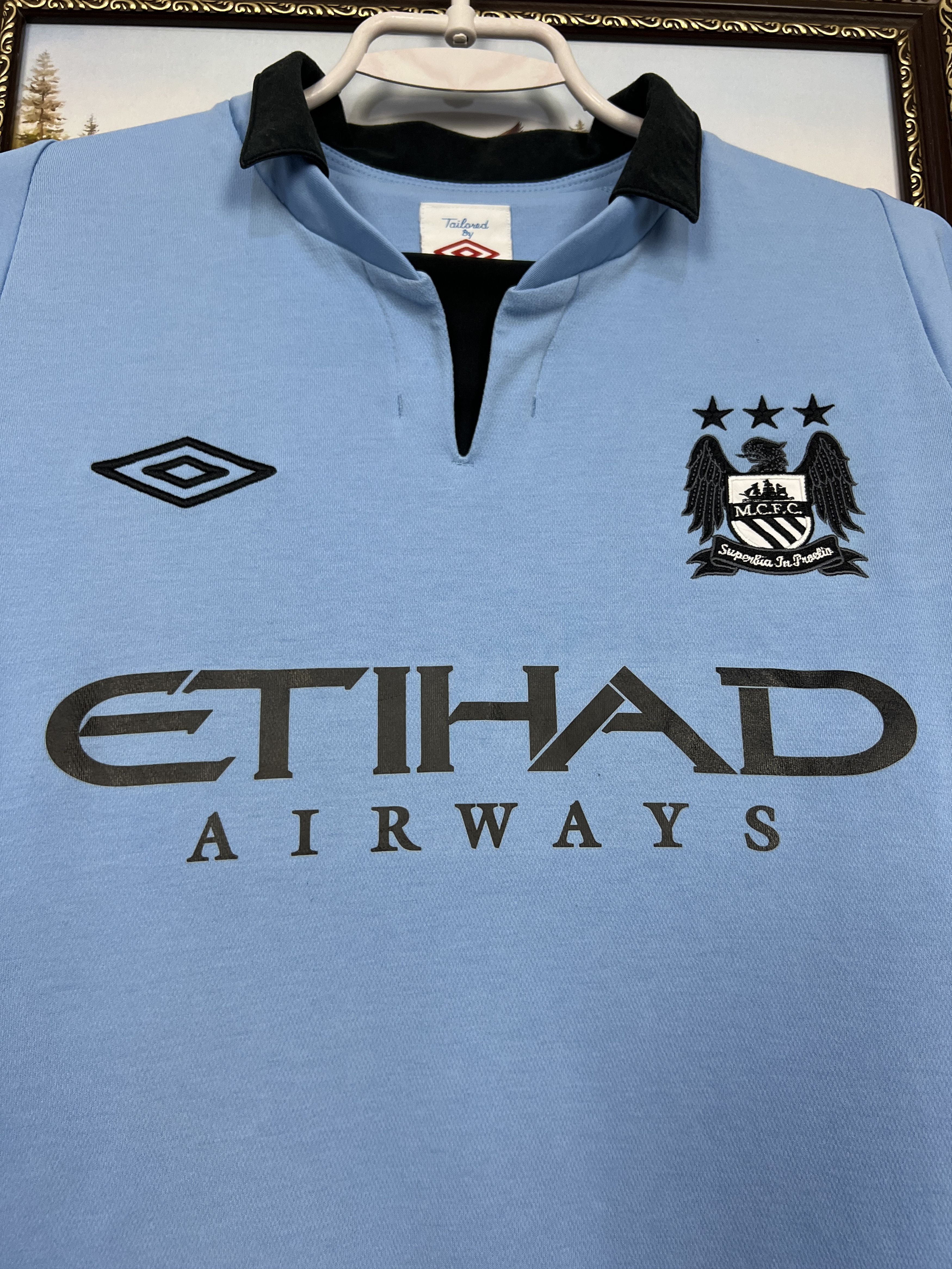Umbro Manchester City Home football shirt 2012 #11 U21 Nike Size US M / EU 48-50 / 2 - 3 Thumbnail