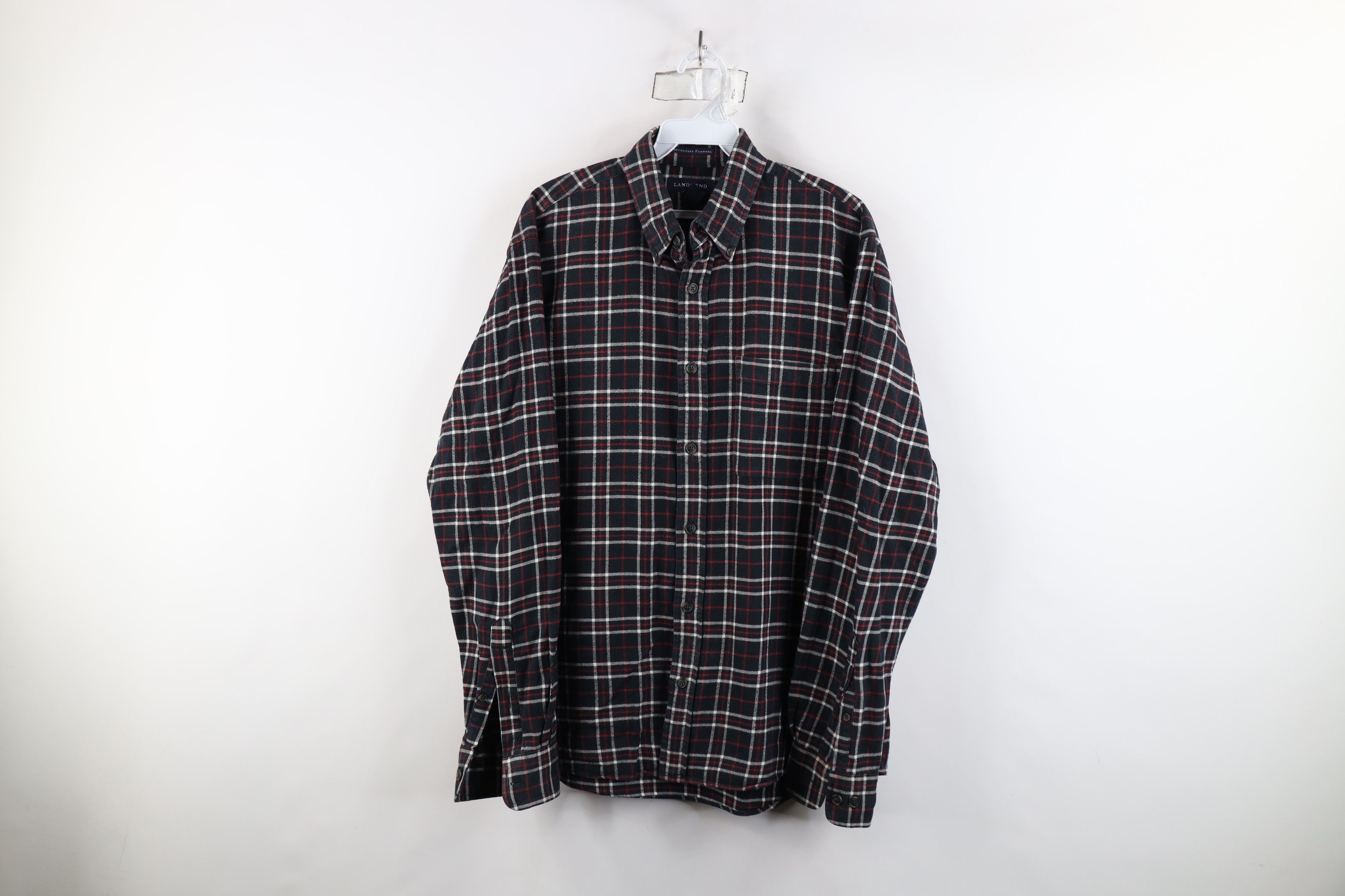 Lands' End × Vintage Vintage Lands End Portuguese Collared Button Down Shirt Size US M / EU 48-50 / 2 - 1 Thumbnail