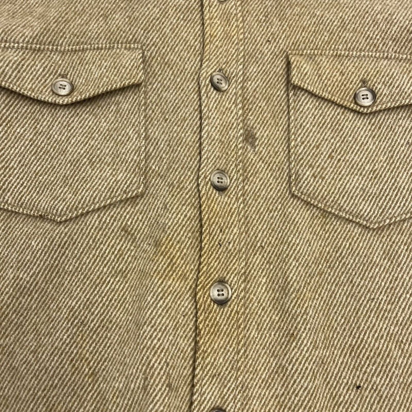 Woolrich Woolen Mills Vintage 60s Woolrich Beige Wool Heavy Shirt Jacket Size US XL / EU 56 / 4 - 2 Thumbnail