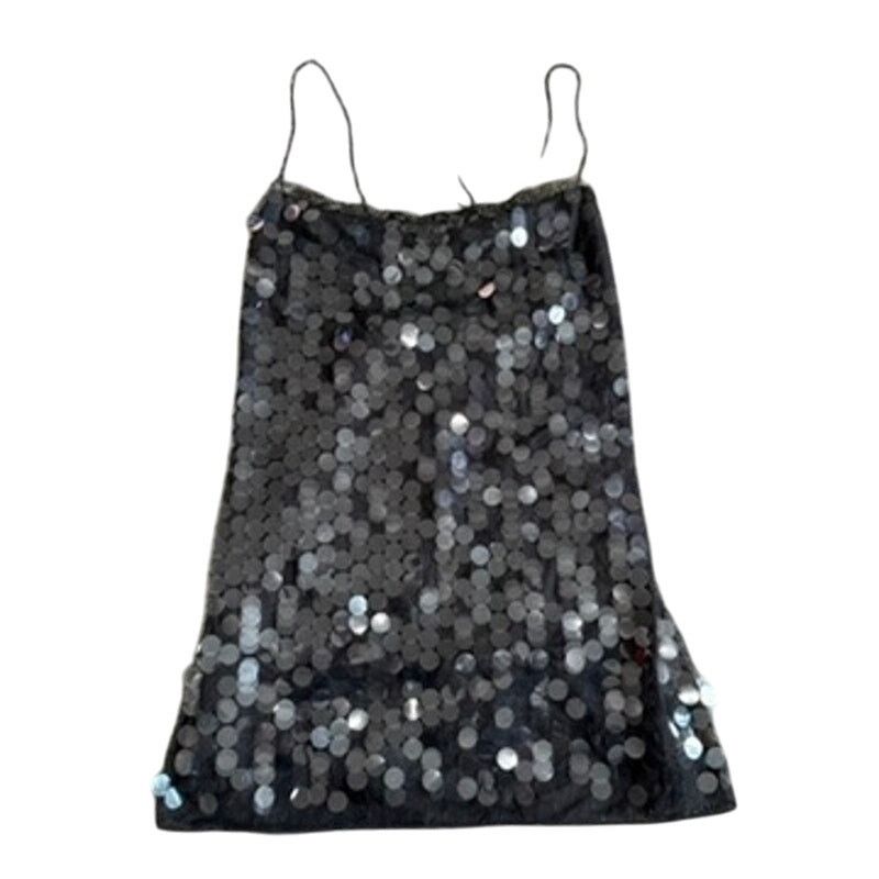 16Arlington 16ARLINGTON Fia Sequin Mini Dress in Black, Size US 12 Size XL / US 12-14 / IT 48-50 - 4 Thumbnail