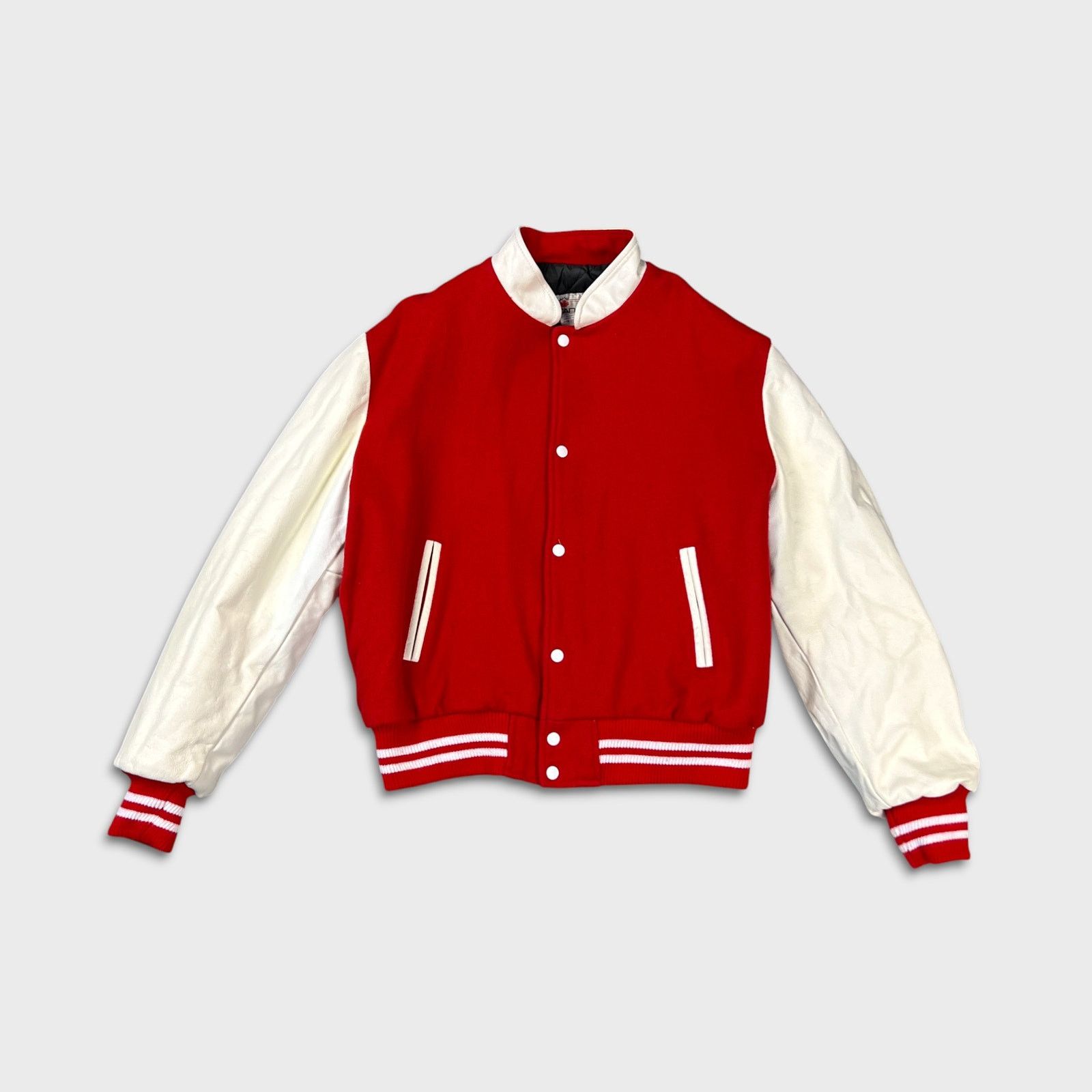 Vintage VTG 90s Blank Jacket Medium Outdoor Varsity Leather Bomber Size US M / EU 48-50 / 2 - 1 Thumbnail