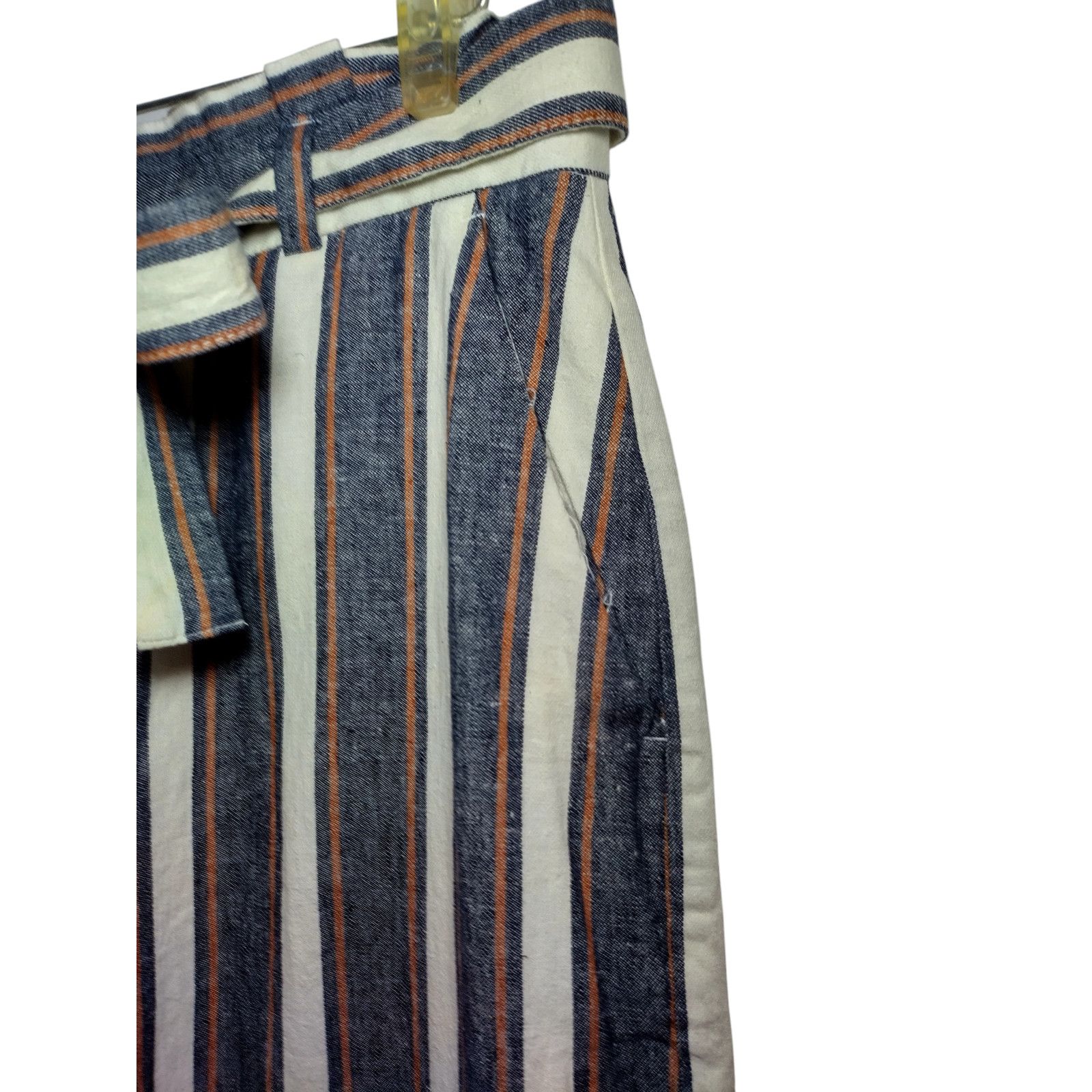 Banana Republic NWT Banana Republic Womens Blue Stripes wide Leg Pants Sz 12 Size 34" / US 12 / IT 48 - 10 Thumbnail