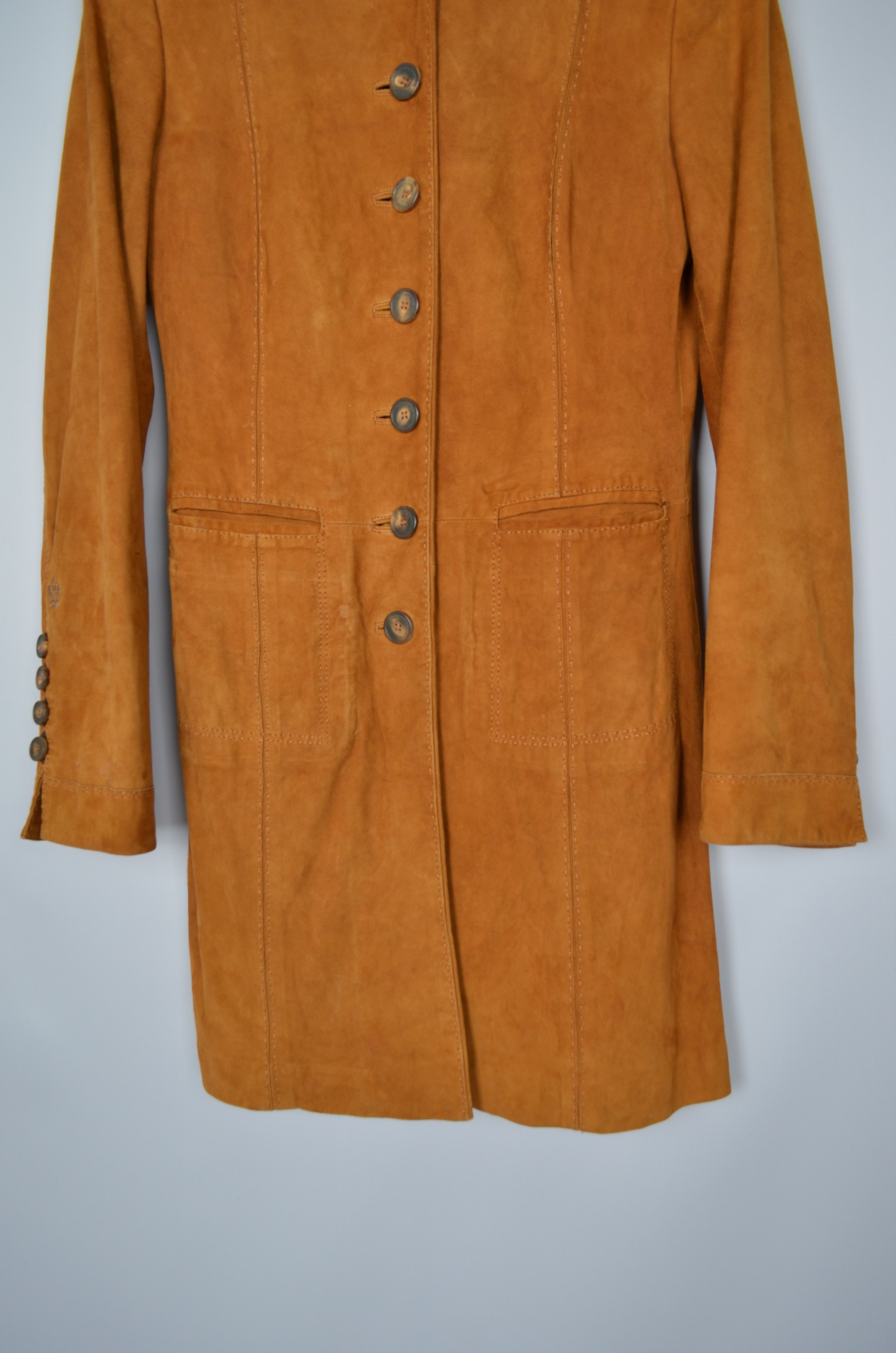 Designer Kleider Habsburg Manufaktur Lambskin Suede Brown Jacket US8 Size M / US 6-8 / IT 42-44 - 3 Thumbnail