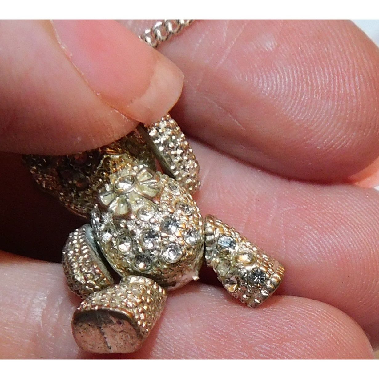 Other Articulated Rhinestone Bear Pendant Necklace Size ONE SIZE - 8 Thumbnail