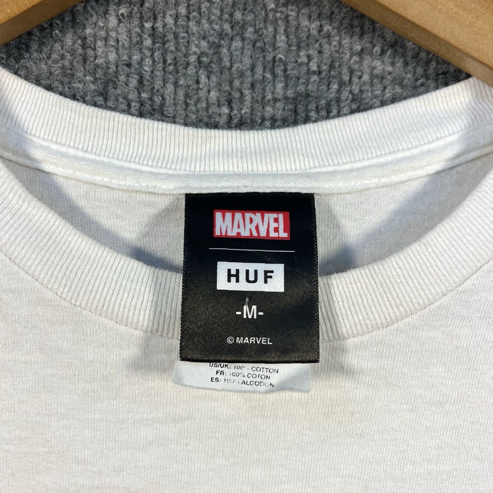 Vintage HUF x Marvel Spider-Man Double Sided T-Shirt Mens Medium White Crew Neck Short Sleeve Graphic Print Marvel Comics Size US M / EU 48-50 / 2 - 4 Thumbnail