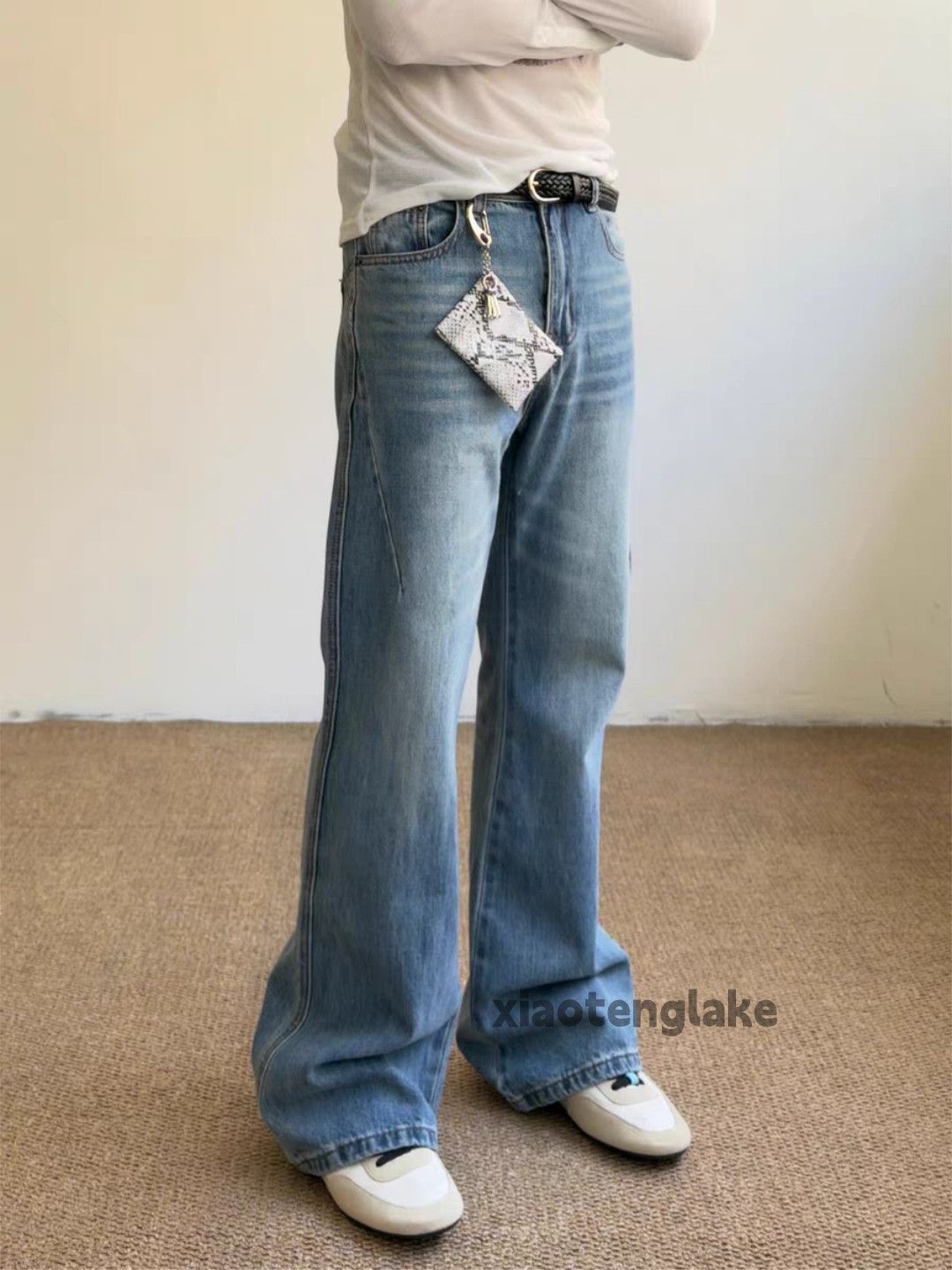 Jean Custom Louisvuitton offwhite style bootcut flared jeans Size US 33 - 1 Thumbnail