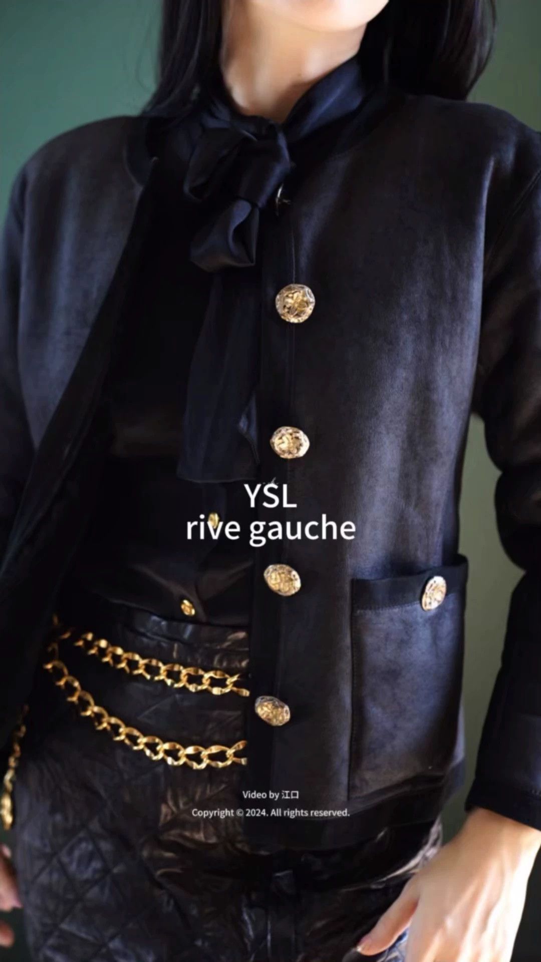 Yves Saint Laurent YSL 90s French Shearling Coat Gold Buttons M Size M / US 6-8 / IT 42-44 - 1 Thumbnail