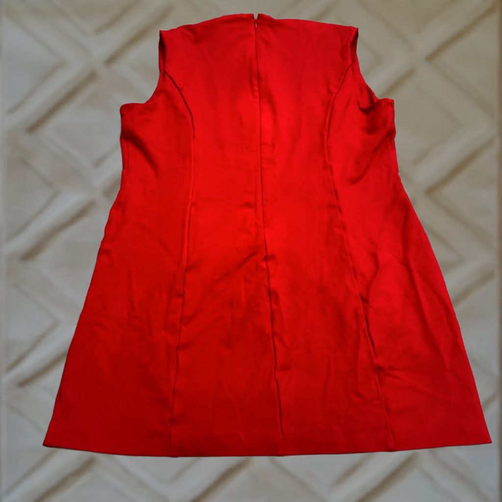 Banana Republic Banana Republic Shift Dress Womens XL Red Mock Neck Sleeveless Knee Length Ponte Size XL / US 12-14 / IT 48-50 - 1 Thumbnail