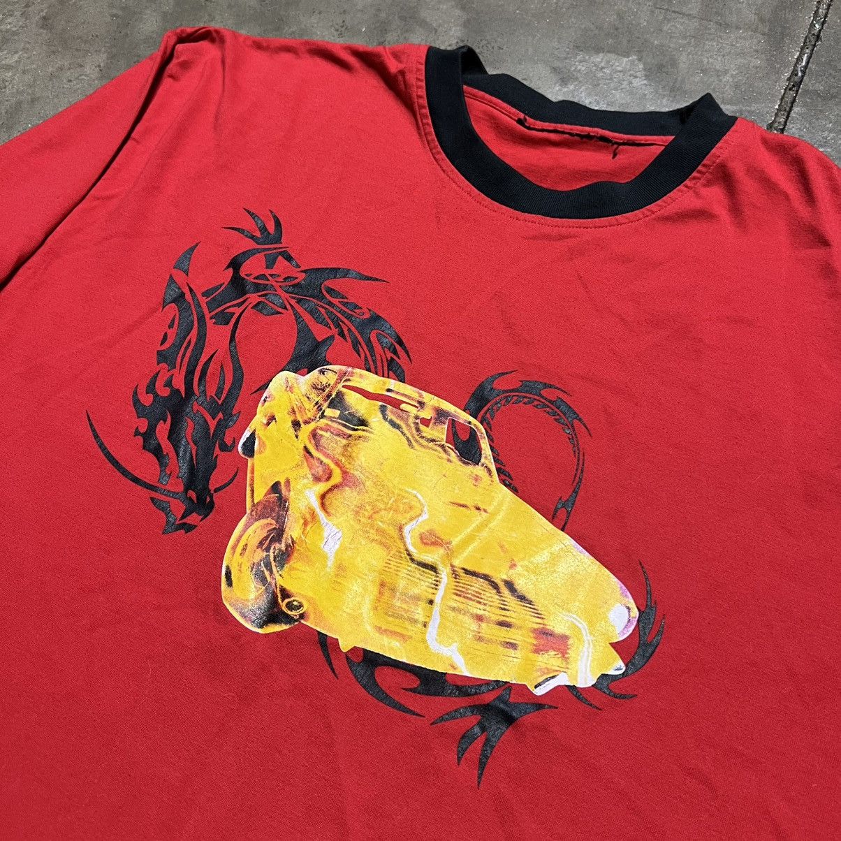 Vintage Vintage Tribal Car Double Sleeve Flame Graphic T shirt Y2K Size US M / EU 48-50 / 2 - 4 Thumbnail