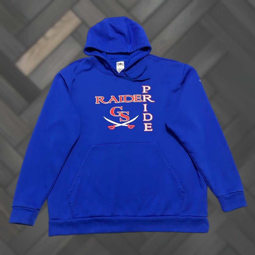 Adidas Adidas Raider Pride Hoodie University Pullover Hooded Sweatshirt XL Blue Unisex Adults Long Sleeve Pockets Graphic Print Logo Fleece Polyester Size US XL / EU 56 / 4 - 1 Thumbnail