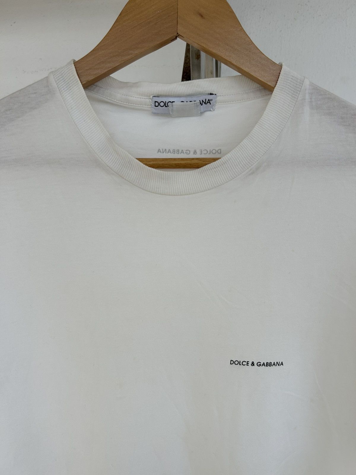 Dolce & Gabbana Vintage D&G Plain White T Size US L / EU 52-54 / 3 - 4 Thumbnail