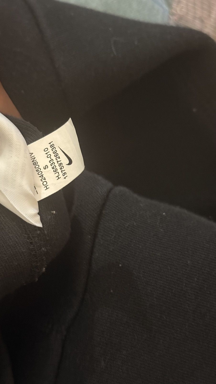 Nike Nike black tech fleece-style joggers Size US 31 - 6 Thumbnail