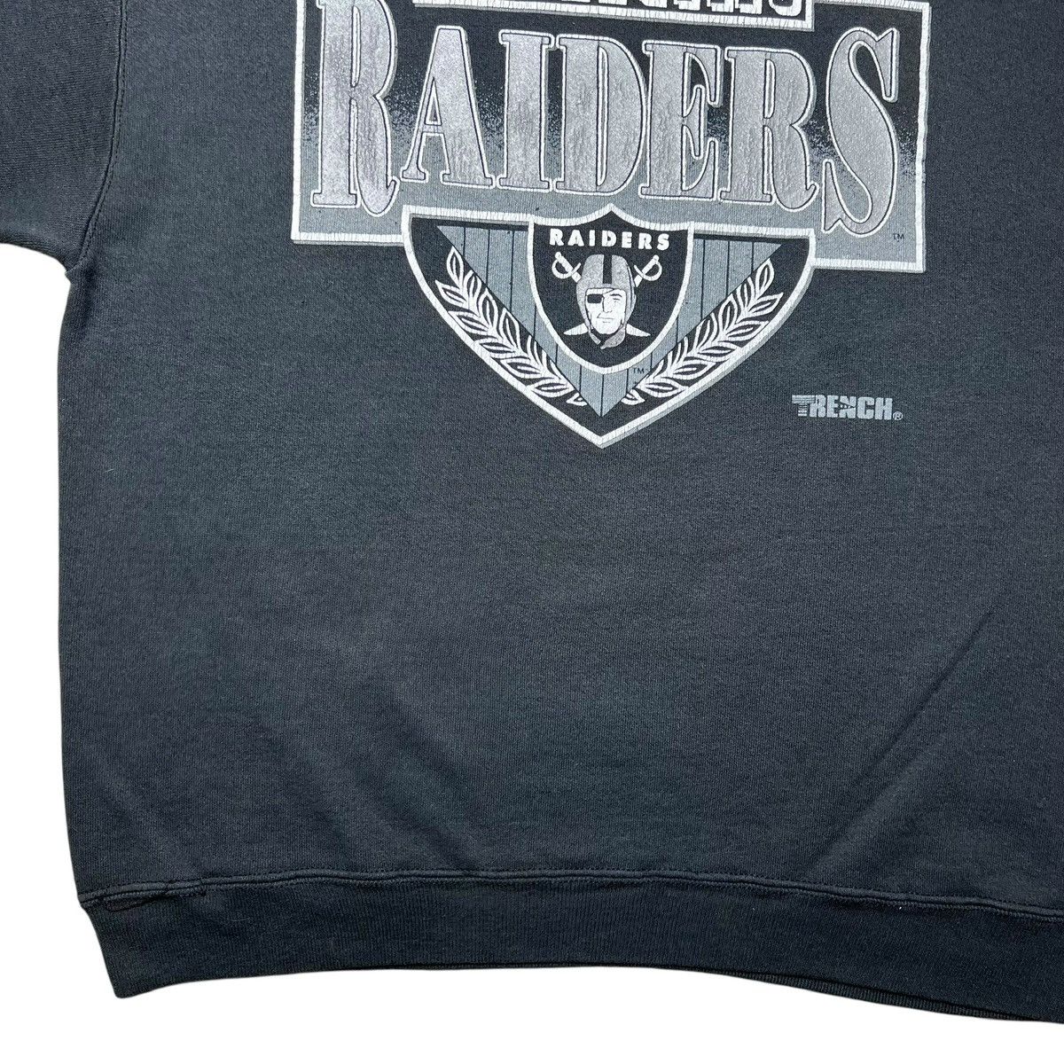 NFL × Vintage 1990s NFL Los Angeles Raiders Spell Out Graphic Sweatshirt Size US XL / EU 56 / 4 - 6 Thumbnail