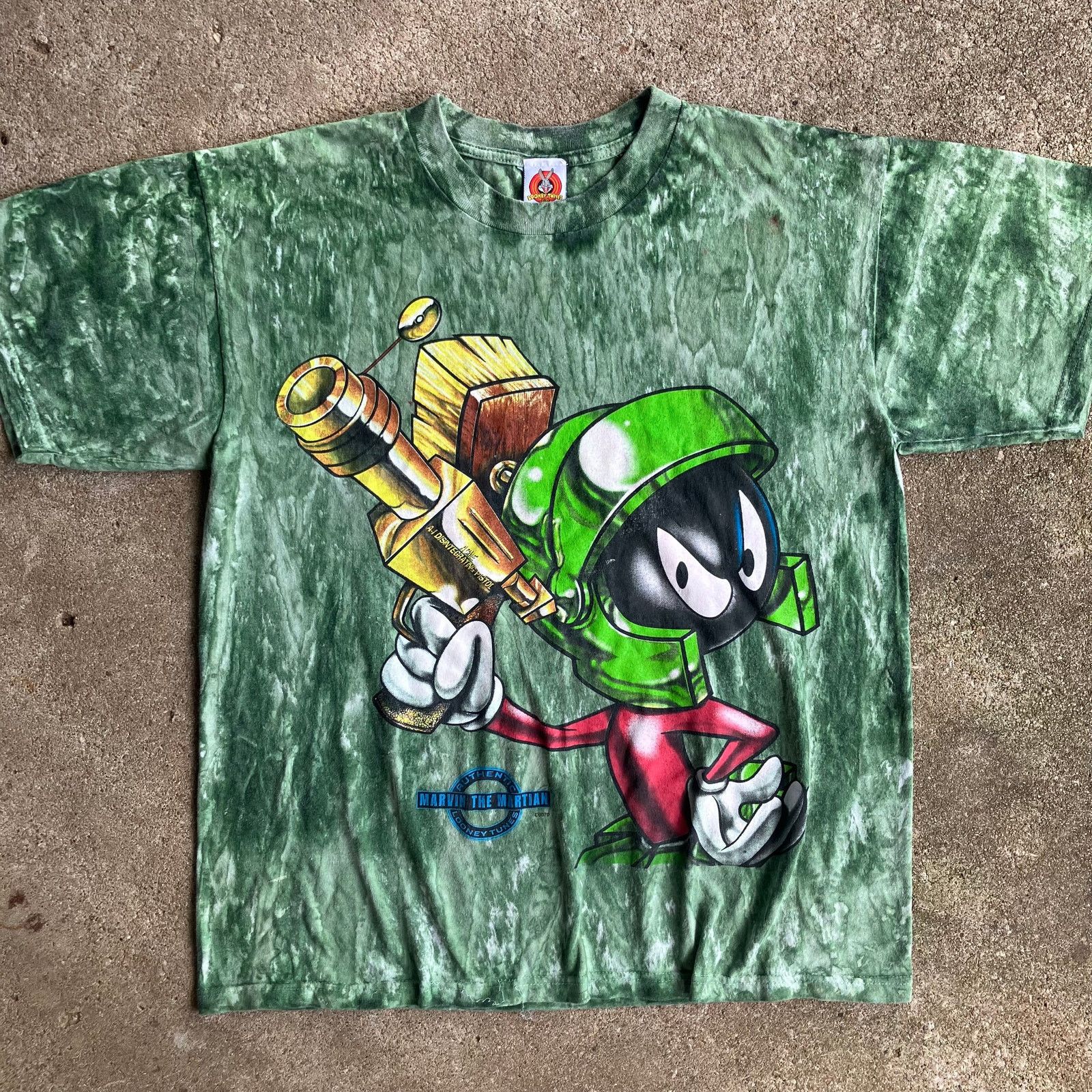 Vintage Vintage 1997 Marvin the Martian Looney Tunes Tie Dye T-shirt ...