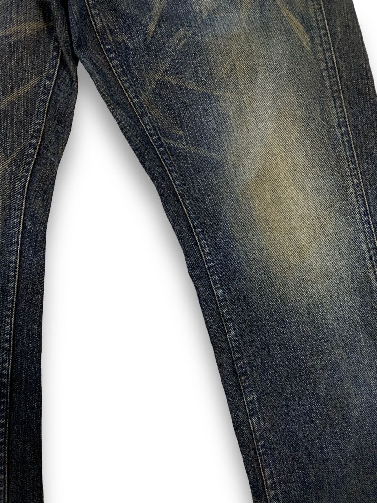 Lee × Number (N)ine Vintage Lee Riders x Beams Dark Blue Washed Whiskers Jeans Size US 32 / EU 48 - 9 Thumbnail