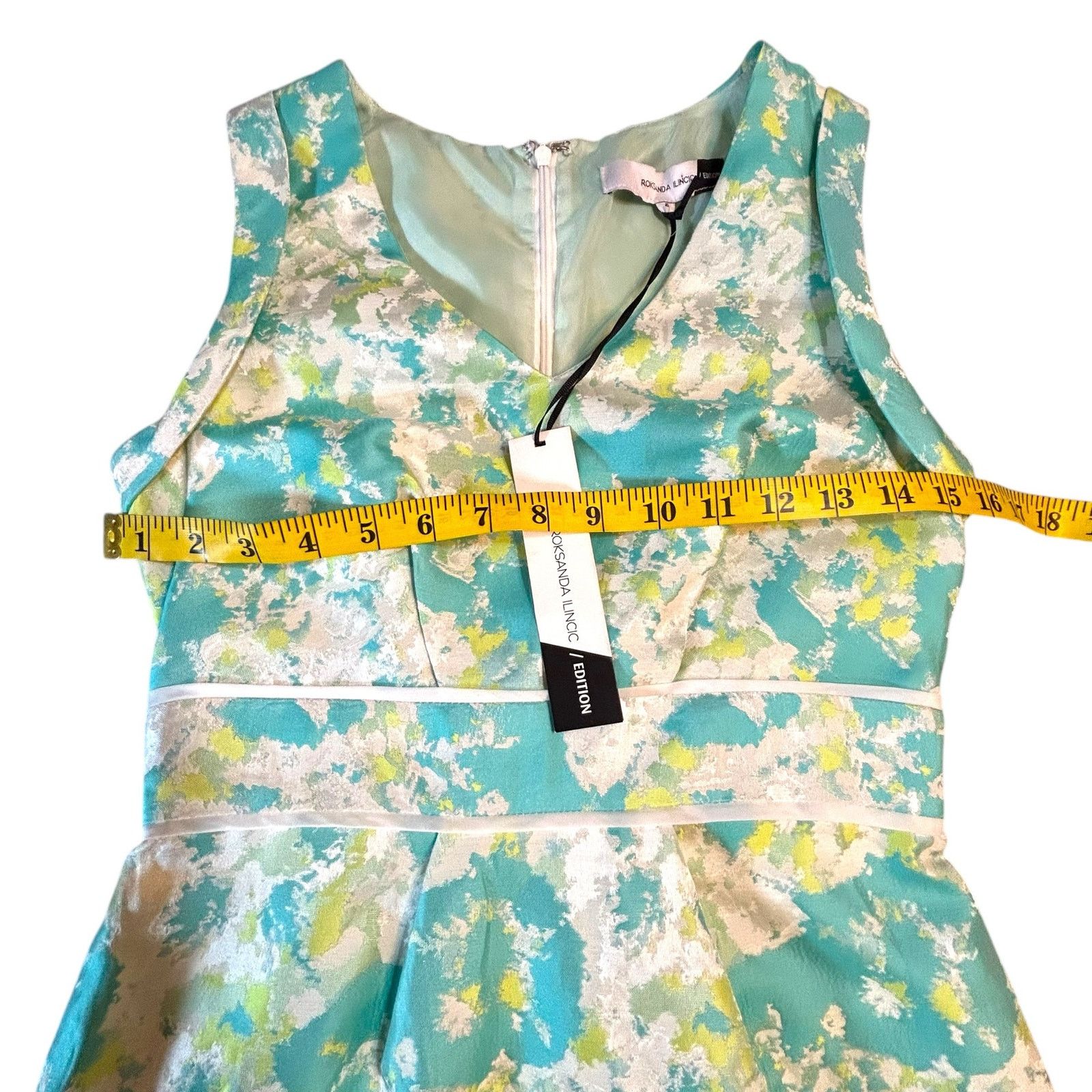 ROKSANDA NWT Roksanda Ilincic Aqua Floral Sheath Dress - Size 8 Size M / US 6-8 / IT 42-44 - 16 Thumbnail