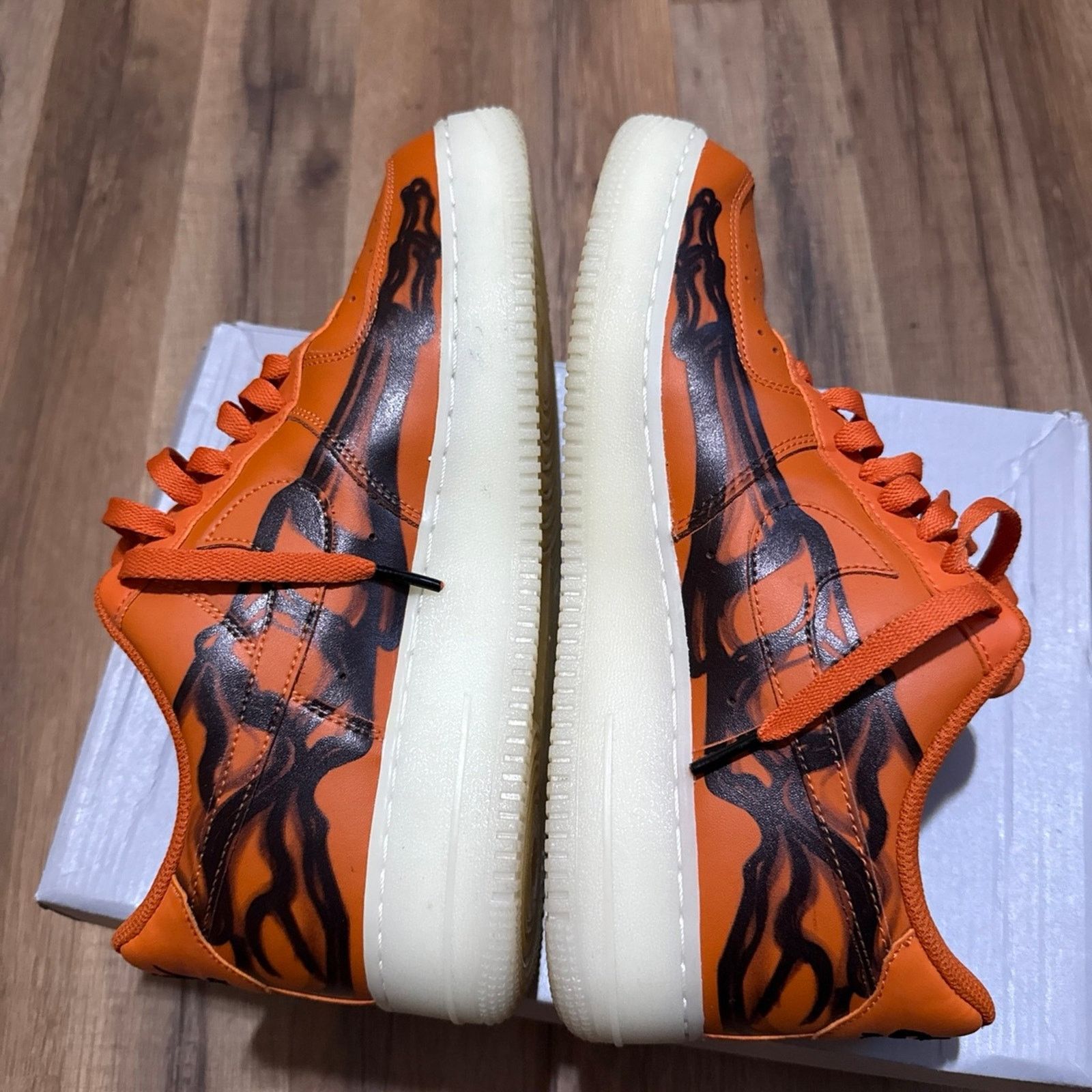 Nike Nike Air Force 1 Low Orange Skeleton Size US 9.5 / EU 42-43 - 6 Thumbnail