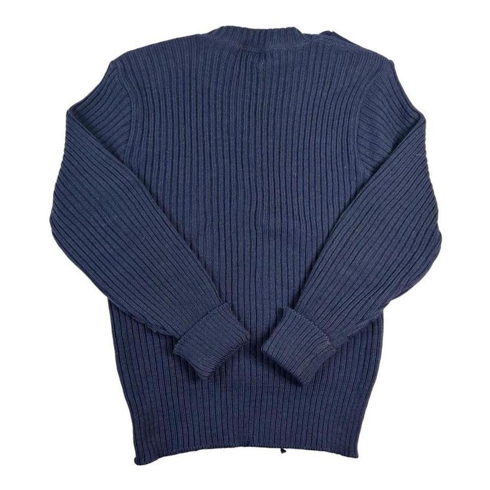 Vintage Vintage military sweater 70s wool navy sz 46 / m Size US M / EU 48-50 / 2 - 2 Thumbnail
