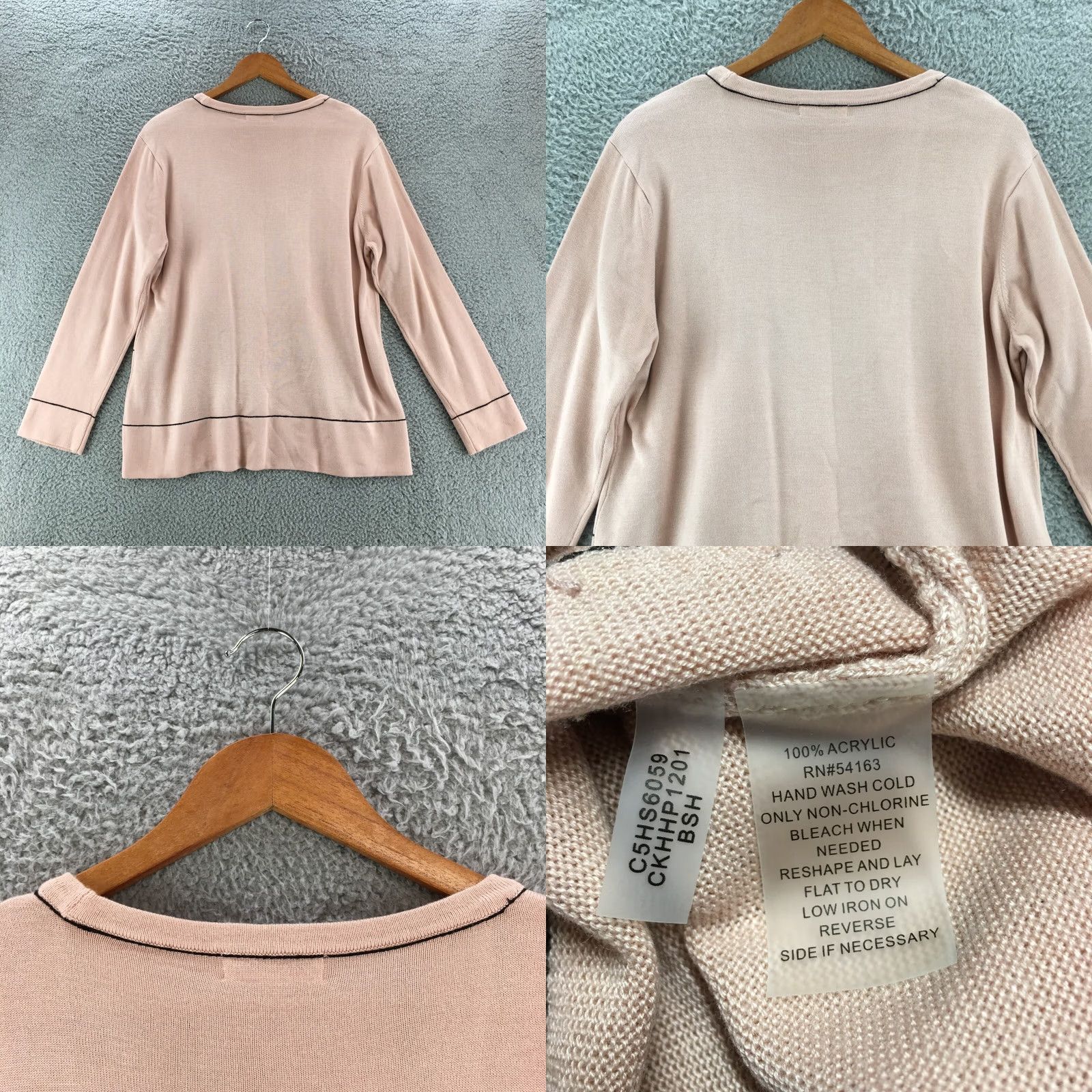 Calvin Klein Calvin Klein Knit Sweater Tee Top Womens Medium Pink Long Sleeve Crew Neck Shirt Adult M Pink Classic Pullover Womens Size M / US 6-8 / IT 42-44 - 8 Thumbnail