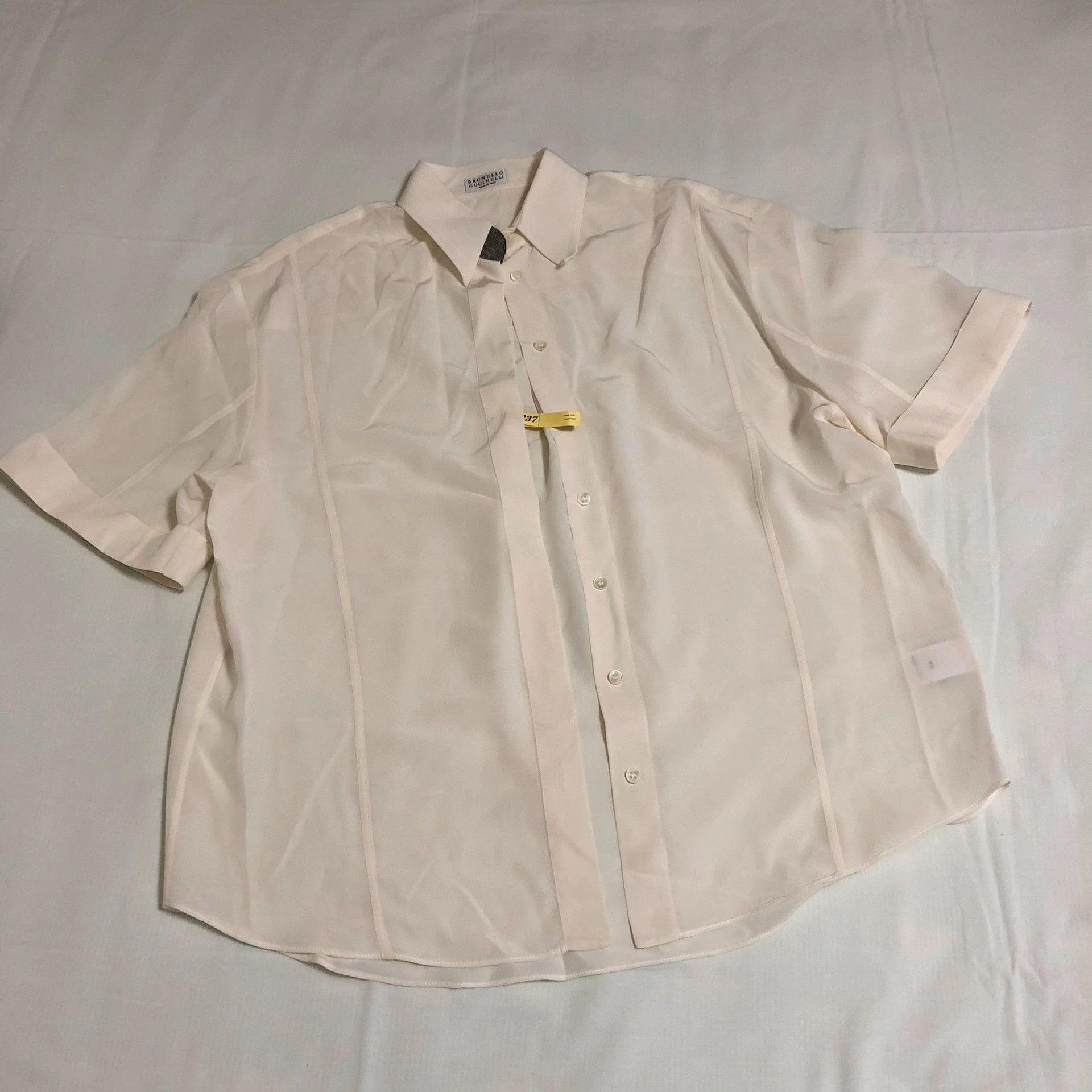 Brunello Cucinelli Brunello Cucinelli Short Sleeve Shirt XS Size US XS / EU 42 / 0 - 1 Thumbnail