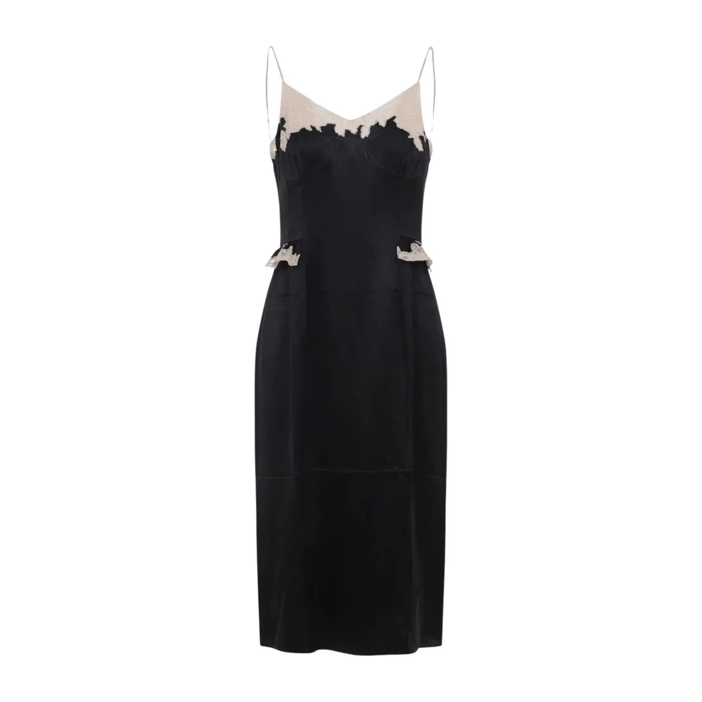 PRADA Black Silk Midi Dress New And Authentic