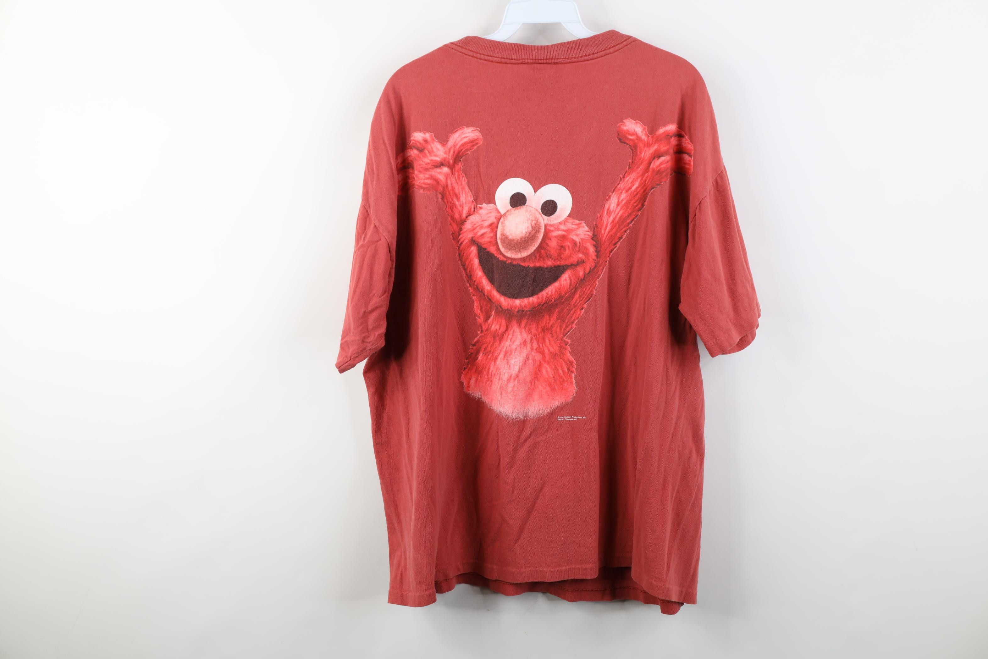 Vintage Vintage 90s The Muppets Elmo Monsterwear Print T-Shirt Size US XL / EU 56 / 4 - 13 Thumbnail