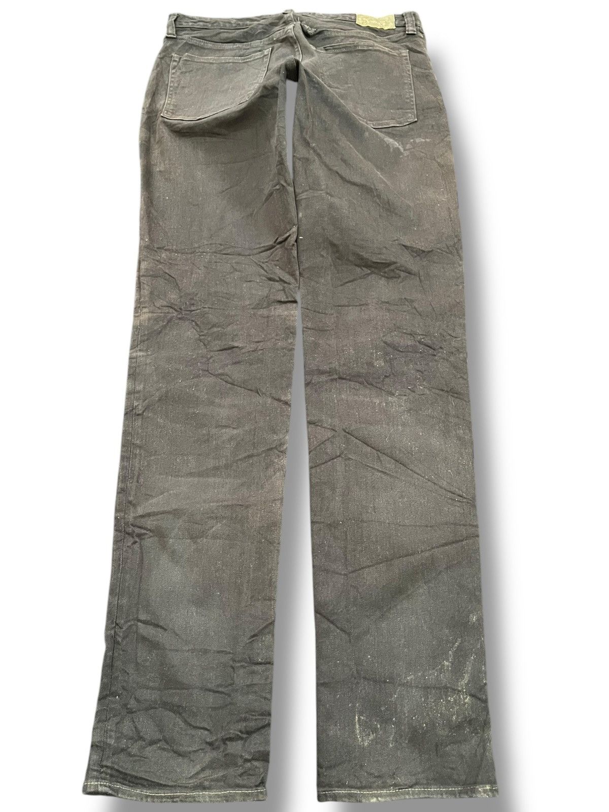 Johnbull × KMRii × KOJIMA GENES Vintage Johnbull Waxed Slim Fit Black Denim Size US 31 - 5 Thumbnail