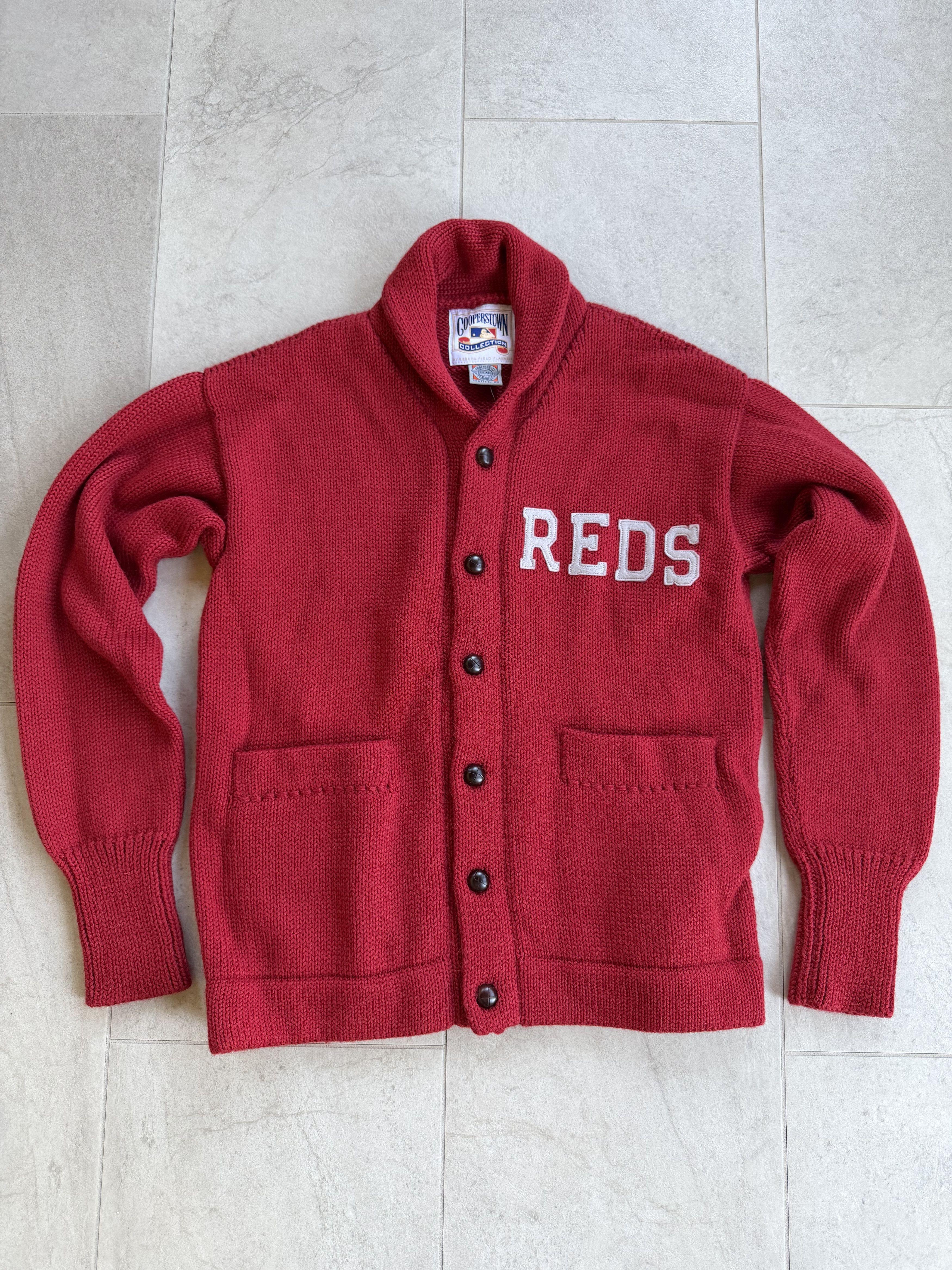 Ebbets Field Flannels Ebbets Field 1919 Cincinnati Reds Shawl Collar Sweater Size US XXL / EU 58 / 5 - 1 Thumbnail