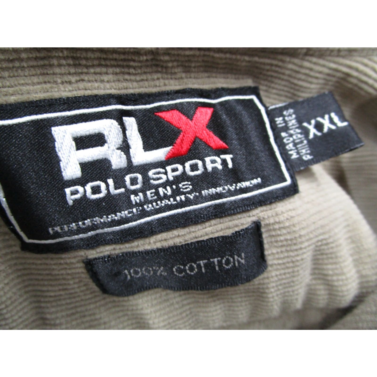 Vintage VINTAGE RLX Polo Sport Shirt Men 2XL Long Sleeve Corduroy Beige Button-Up Casual Fall Winter Size US XXL / EU 58 / 5 - 3 Thumbnail