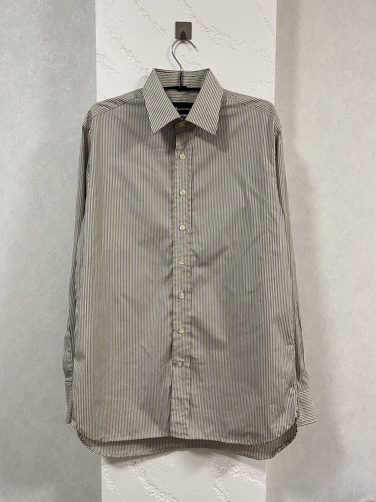 Aquascutum Aquascutum Stripe Clun Check Pattern Button Shirt Size: 16 Size US M / EU 48-50 / 2 - 2 Thumbnail