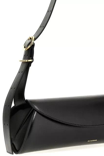 Jil Sander JIL SANDER Cannolo Large Black Leather Handbag Size ONE SIZE - 3 Thumbnail