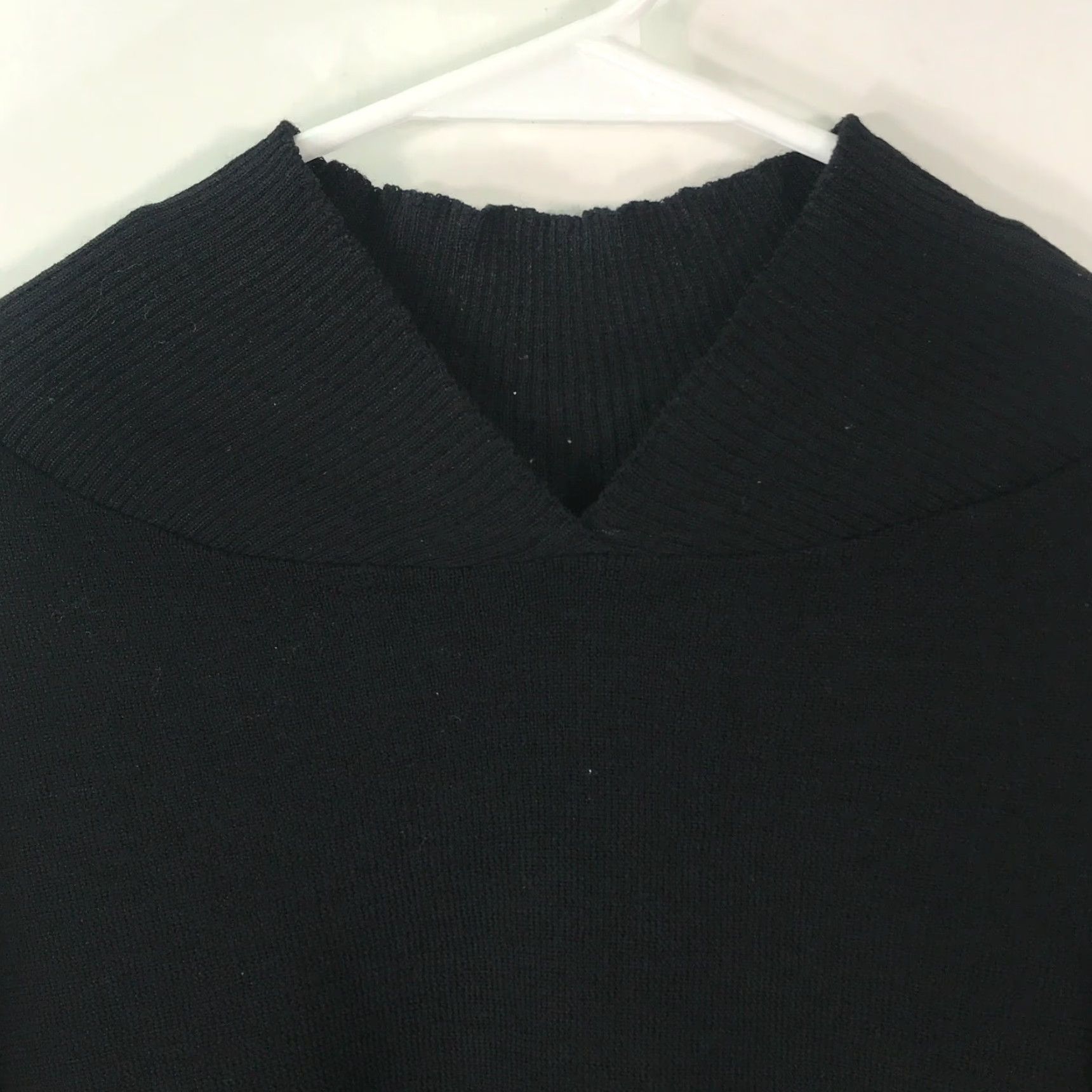Vintage Bik Women's Black V-Neck Long Sleeve Pullover Sweater Size L - Casual Knit Classic Size L / US 10 / IT 46 - 3 Thumbnail