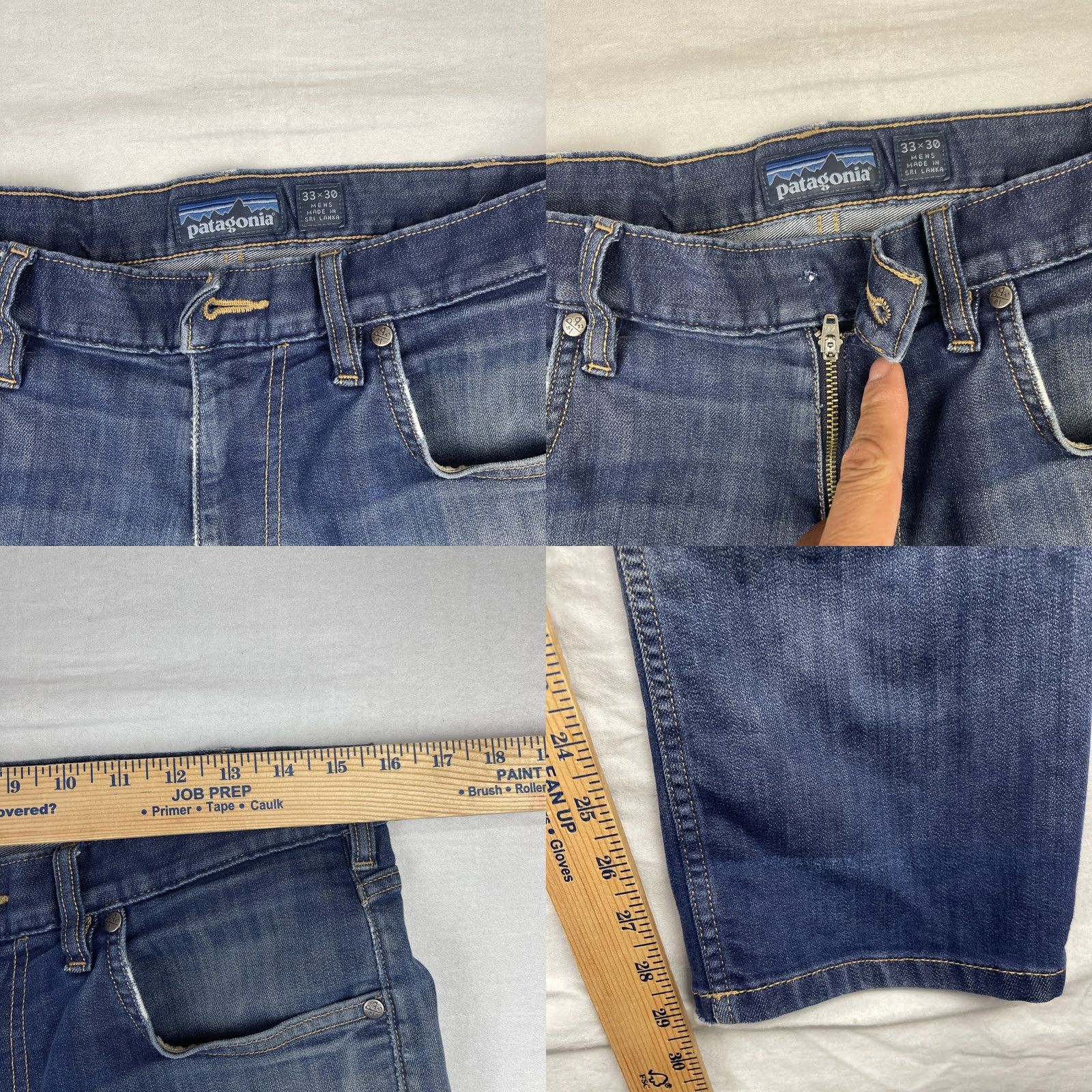 Patagonia Patagonia Jeans Mens 32x30 Denim Blue Regular Straight Logo 5-Pocket USA Iron Clad Performance Size US 32 / EU 48 - 8 Thumbnail