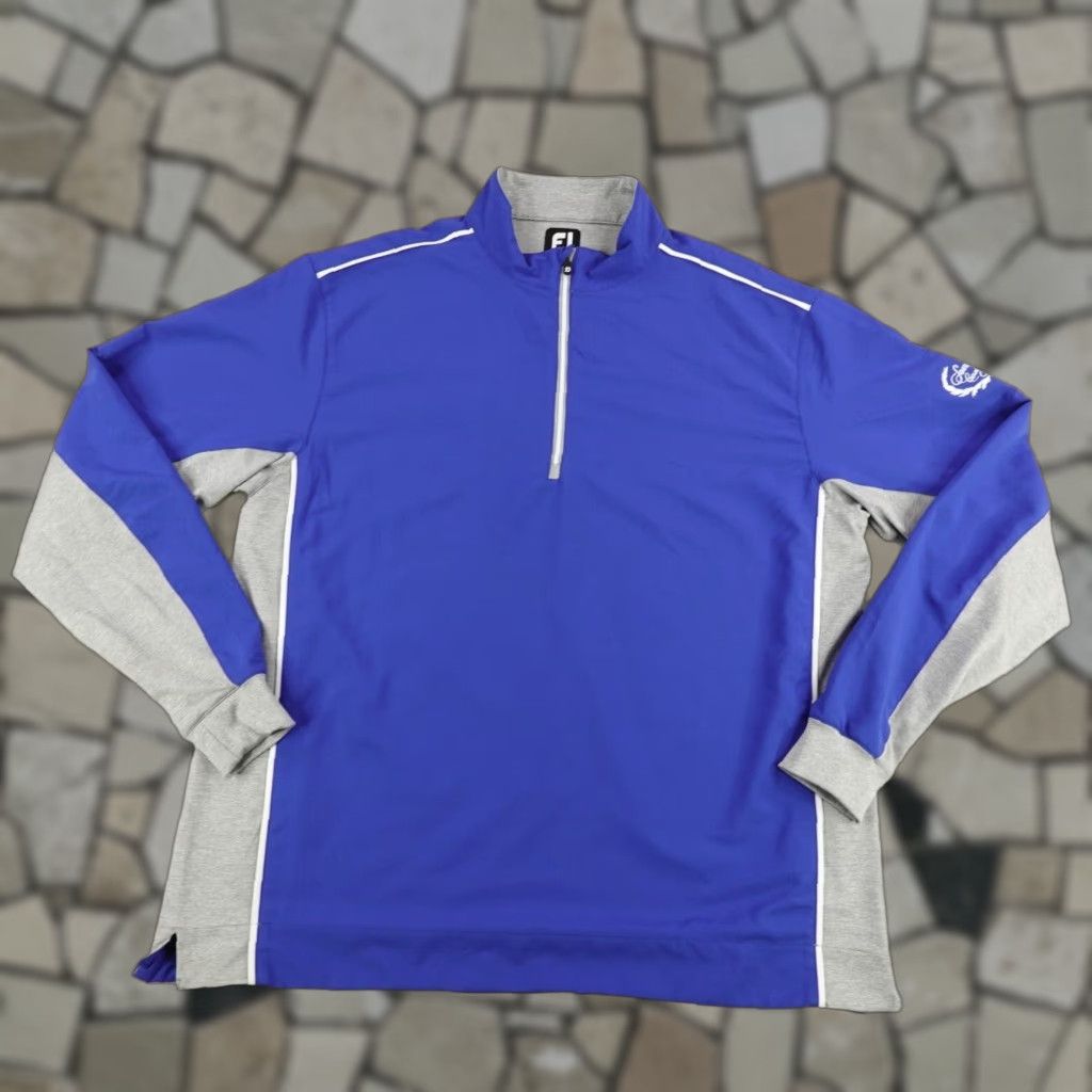 Footjoy FootJoy Jacket Men L Blue 1/2 Zip Windbreaker Golf Pullover Outdoor Sports Size US L / EU 52-54 / 3 - 1 Thumbnail