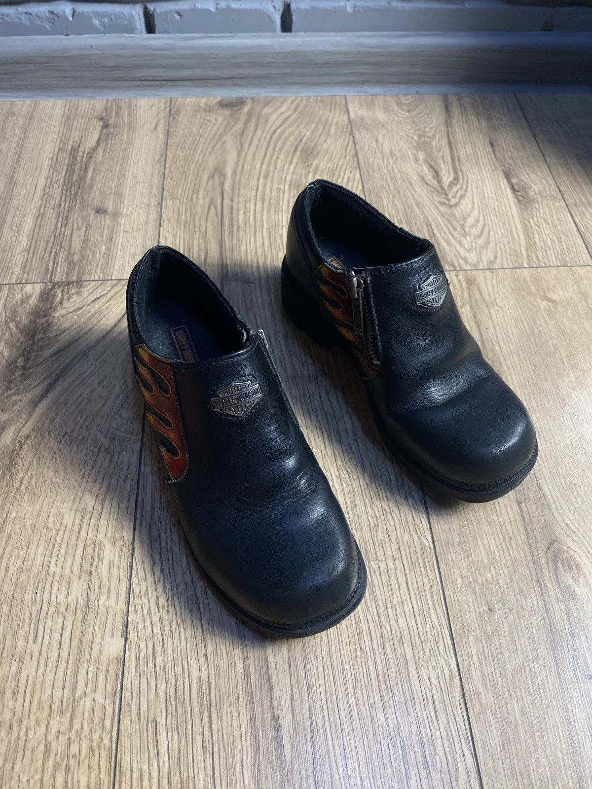 Harley Davidson Harley-Davidson Women’s Leather Flame Boots Size 37 Size US 6.5 / IT 36.5 - 4 Thumbnail
