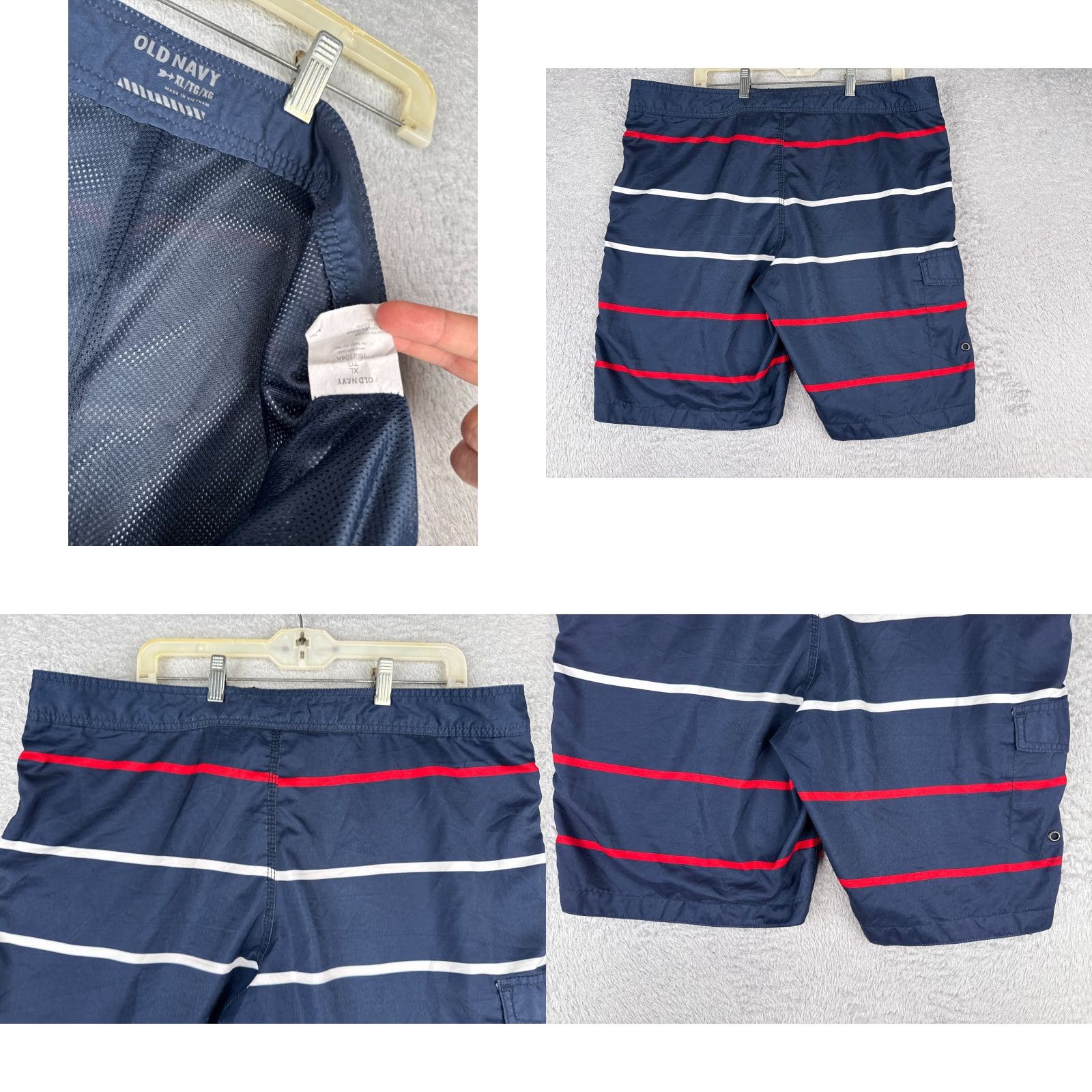 Old Navy Old Navy Swim Trunks Mens XL Blue Stripe Board Shorts Beach Surf 39x10 Size US 36 / EU 52 - 9 Thumbnail