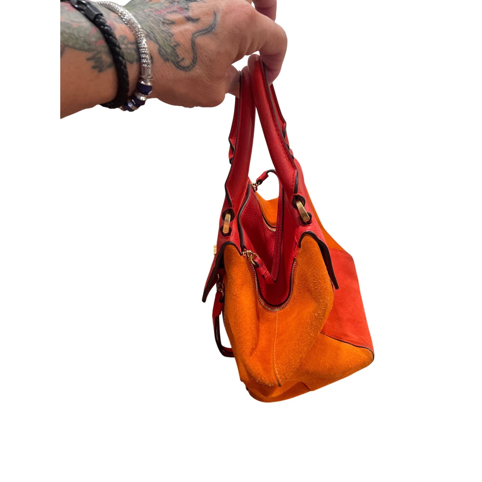 Tory Burch Tory Burch wms red orange suede leather tassled crossbody ha Size ONE SIZE - 22 Thumbnail