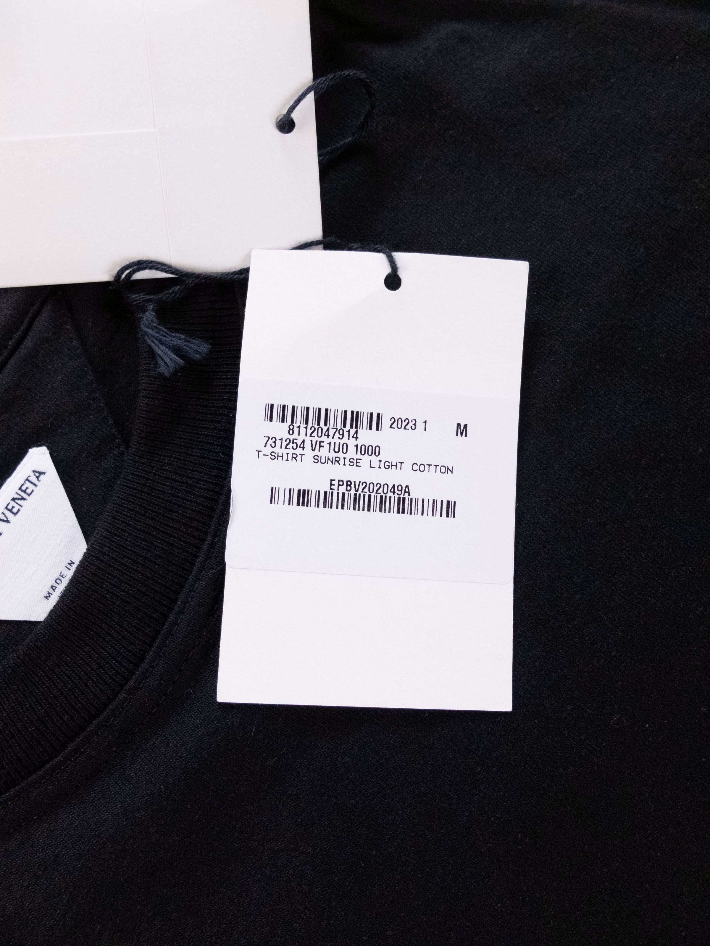 Bottega Veneta BOTTEGA VENETA Sunrise solid black cotton t-shirt Medium q Size US M / EU 48-50 / 2 - 6 Thumbnail