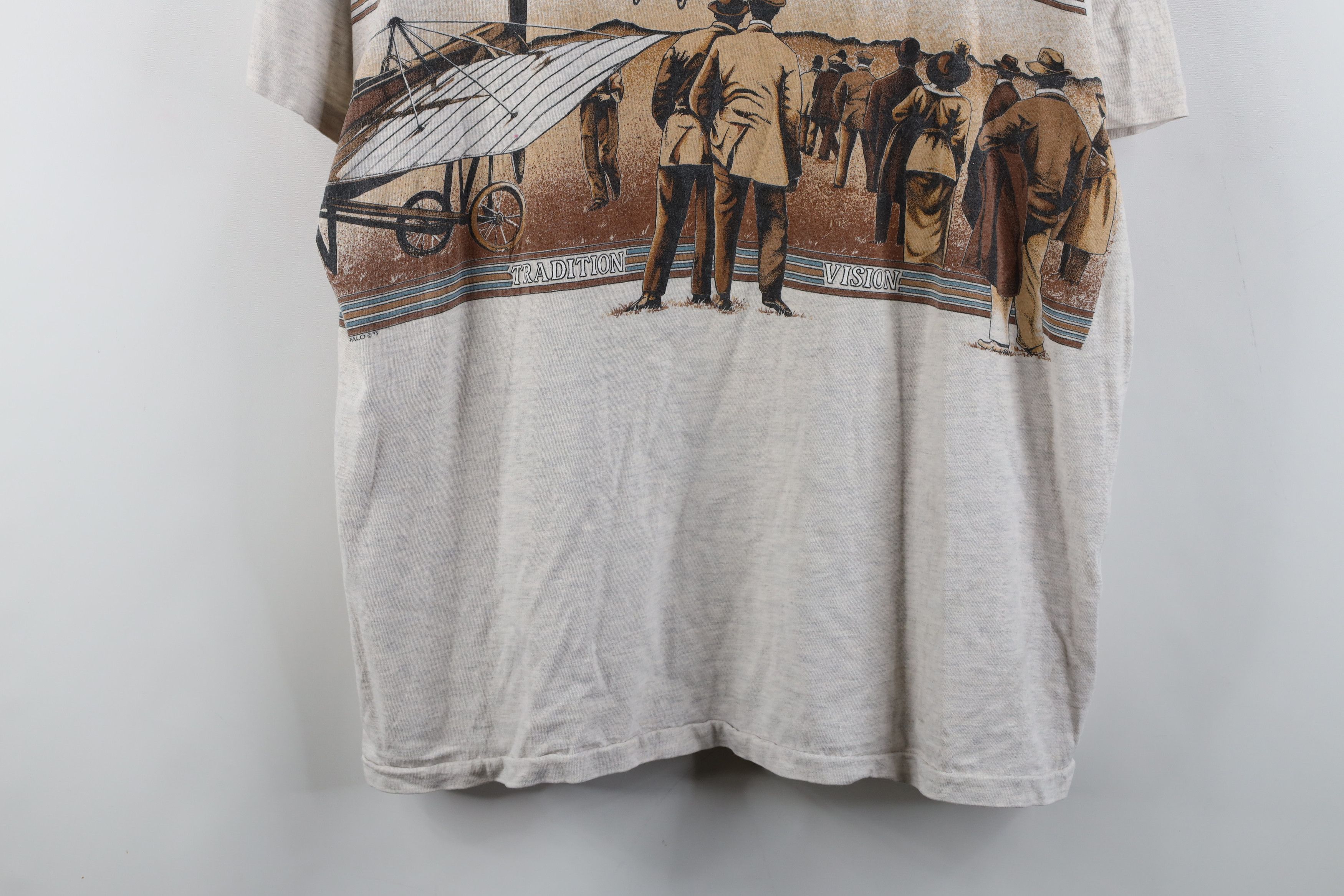 Vintage Vintage 90s Streetwear Dayton Ohio Airplane Flying T-Shirt Size US XL / EU 56 / 4 - 3 Thumbnail