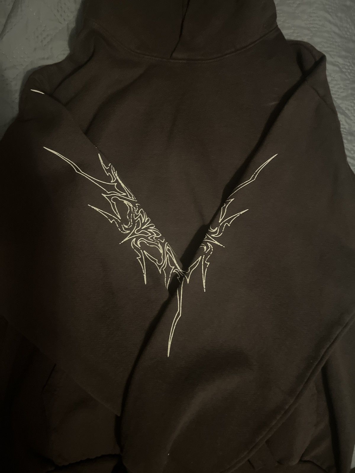 image of Gvgallery Wisteria Born Chocolate Blueprint Hoodie in Brown, Men's (Size Medium)
