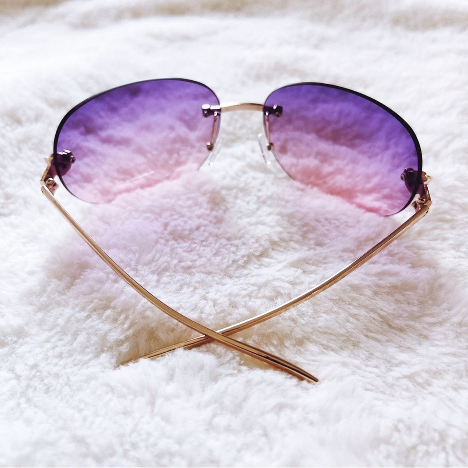 Other Ophelia Purple Floral Chic Sunglasses Size ONE SIZE - 9 Thumbnail