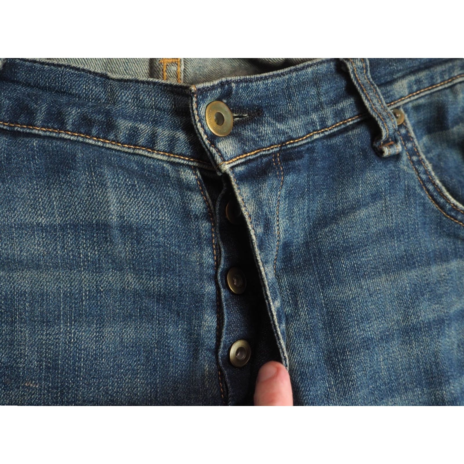 Rag & Bone Rag + Bone Slim Jeans Pants Denim 36x33 Button Fly USA Made 36 Regular Blue Slim Jeans Mens Size US 36 / EU 52 - 6 Thumbnail