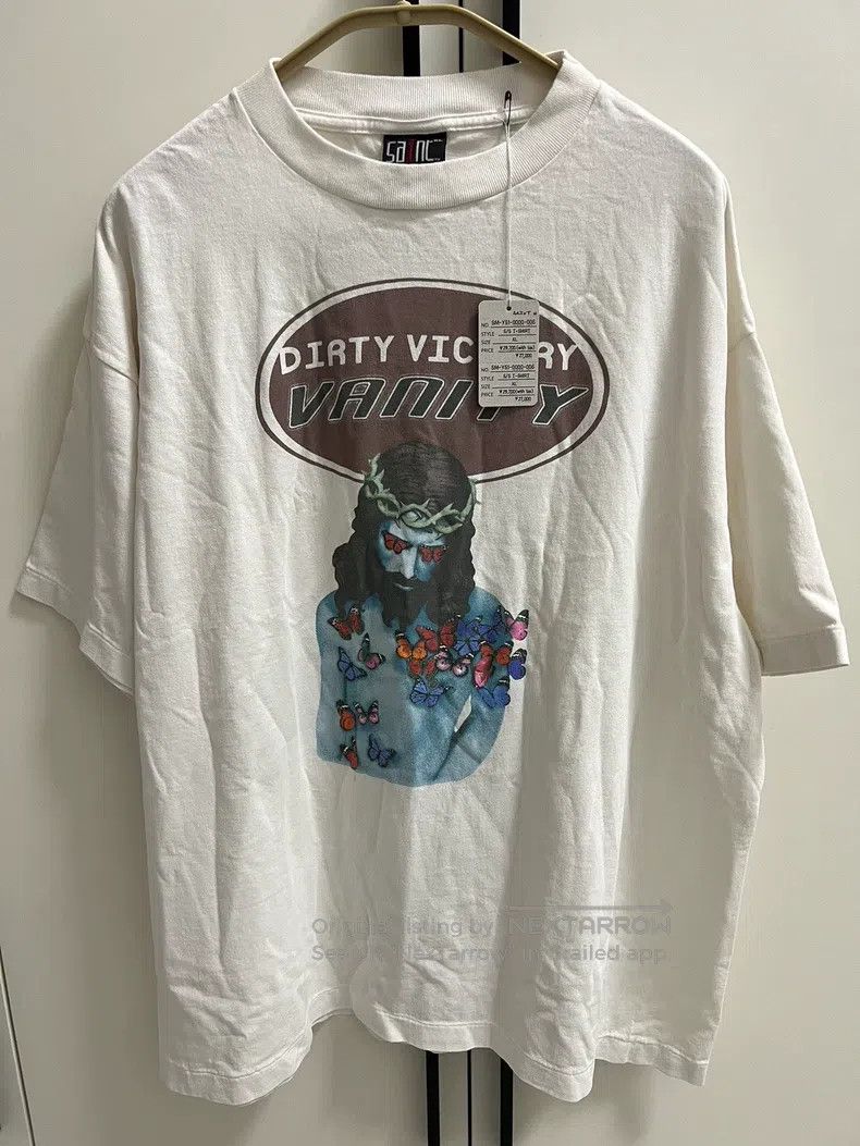 Saint Michael Saint Michael Jesus butterfly print short sleeves Size US XL / EU 56 / 4 - 1 Thumbnail