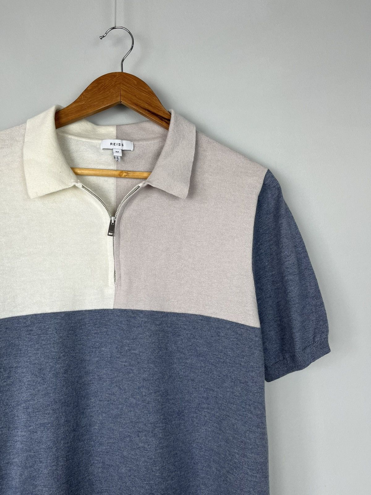 Reiss REISS Port Luxury 1/4 Zip Wool & Cotton Polo Size US M / EU 48-50 / 2 - 6 Thumbnail