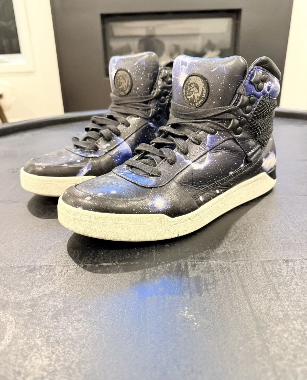 Diesel Limited Edition Diesel Onice Galaxy Blue/Black High Tops 9 Size US 9 / EU 42 - 1 Thumbnail