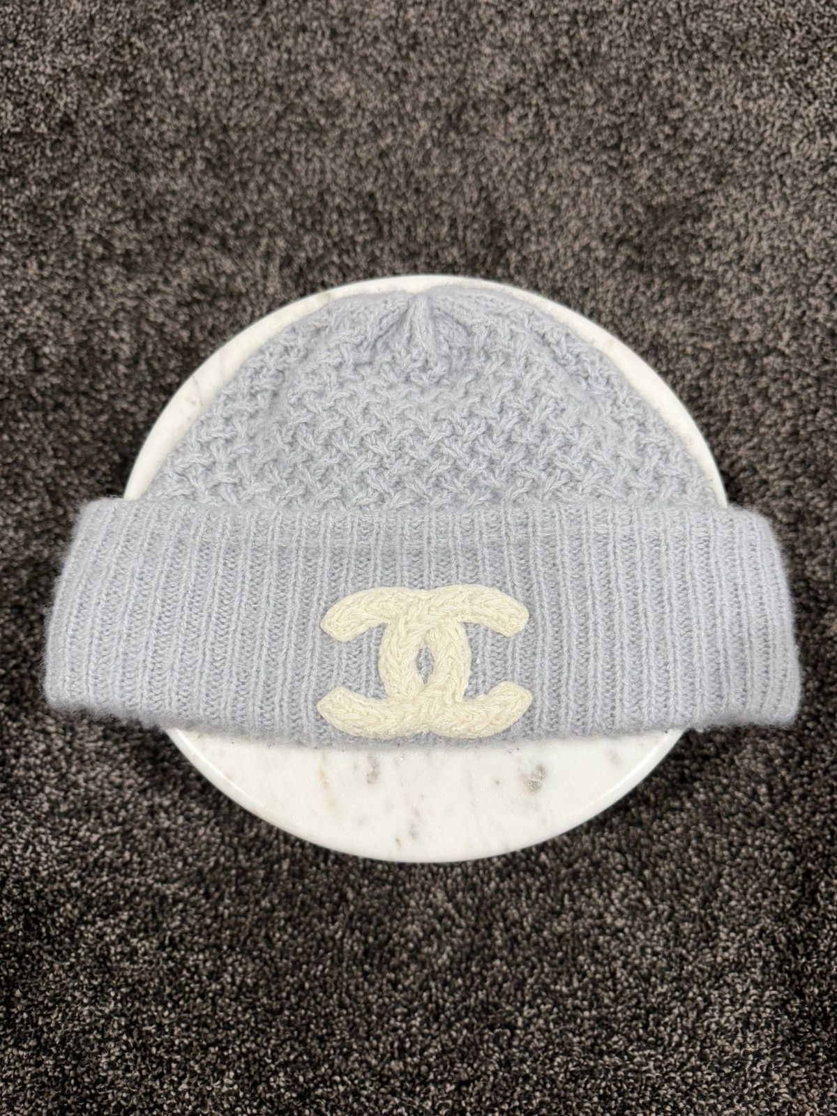Chanel Chanel White Cashmere Logo Beanie Hat -2505 | Grailed
